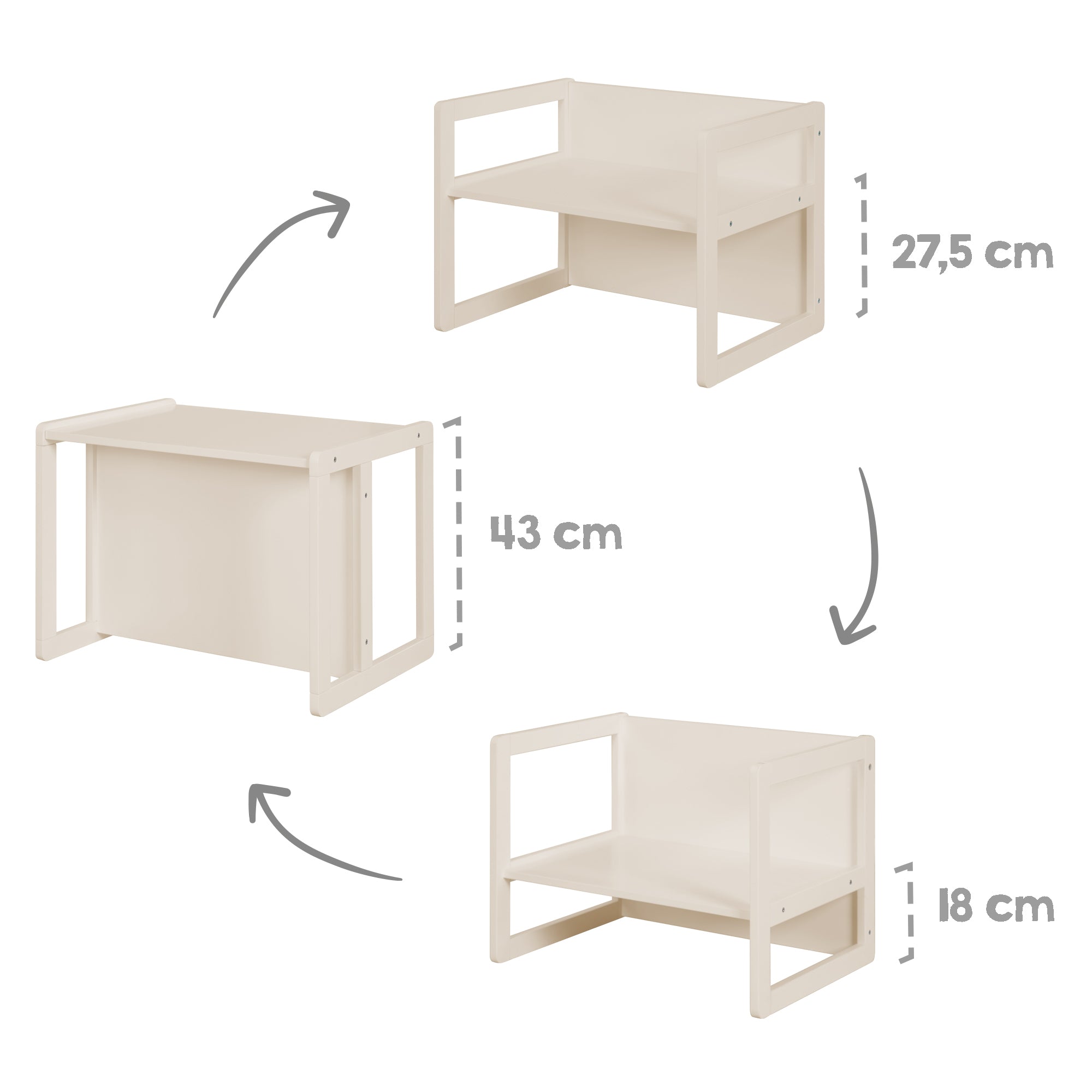 Roba 450004CM Kindersitzgruppe 3in1 Cashmere – Spielmöbel - Bild 6 Roba 450004CM Kindersitzgruppe 3in1 Cashmere – Spielmöbel - Produktbild 6