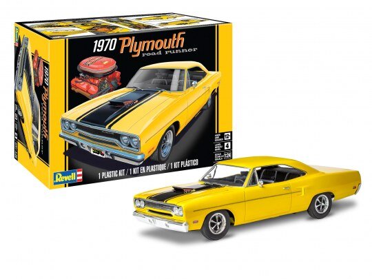 Revell_14531_1970_Plymouth_Road_Runner_Revell_Modellbausatz, Coupé, Leichtmetallfelge, Speiche, Reifen, Rad