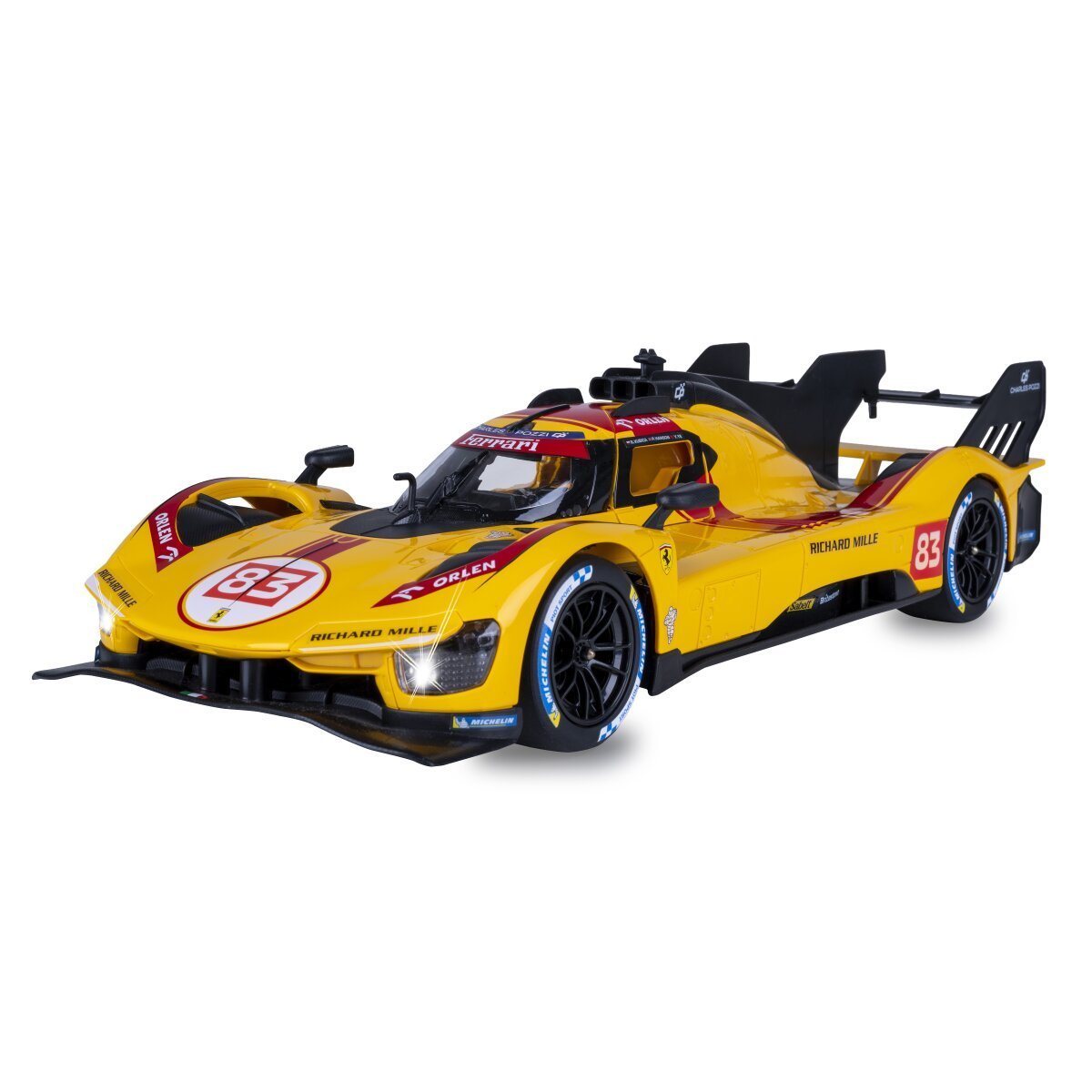 JAMARA Ferrari 499P-N83 1:14 gelb 2,4GHz Tür manuell ab 6 Jahren