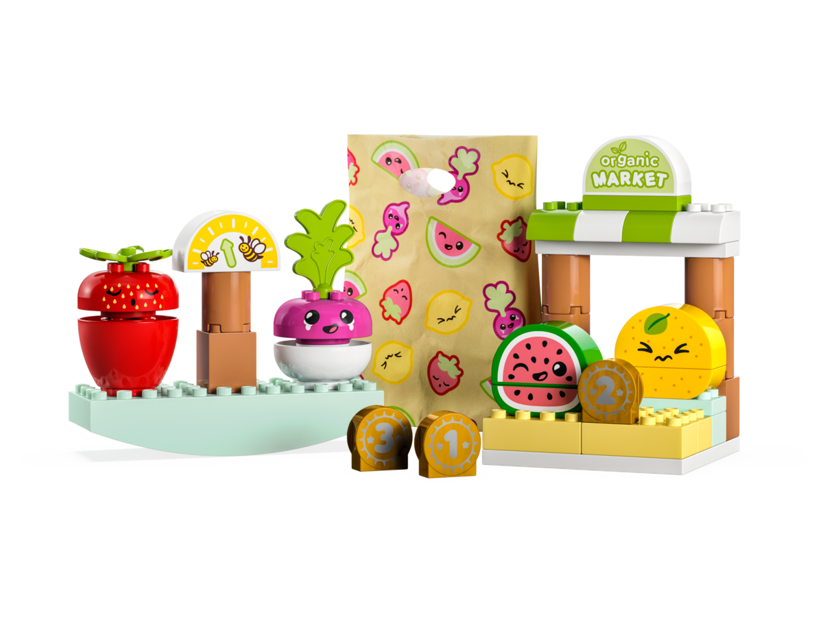 LEGO® DUPLO® Biomarkt 10983 Mittagessen, Mahlzeit, Eiscreme, Süßigkeiten, Zuckerguss