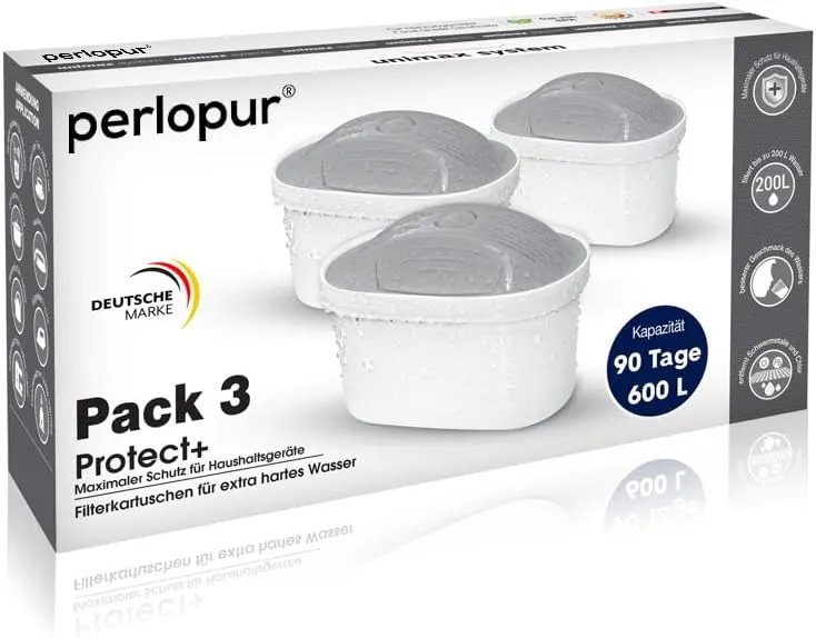PEARLCO 262039 Protect+ Unimax Filterkartuschen – 3er Pack – für sehr hartes Wasser PEARLCO 262039 Protect+ Unimax Filterkartuschen – 3er Pack – für sehr hartes Wasser