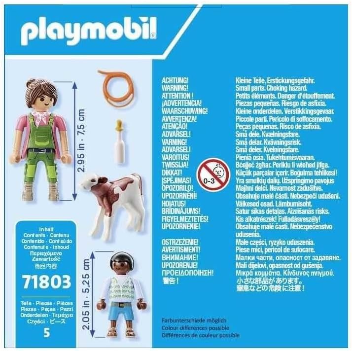 PLAYMOBIL 71803 - DuoPack: Bäuerin mit Kind und Kalb Werbung, Plakat, Person, Figur