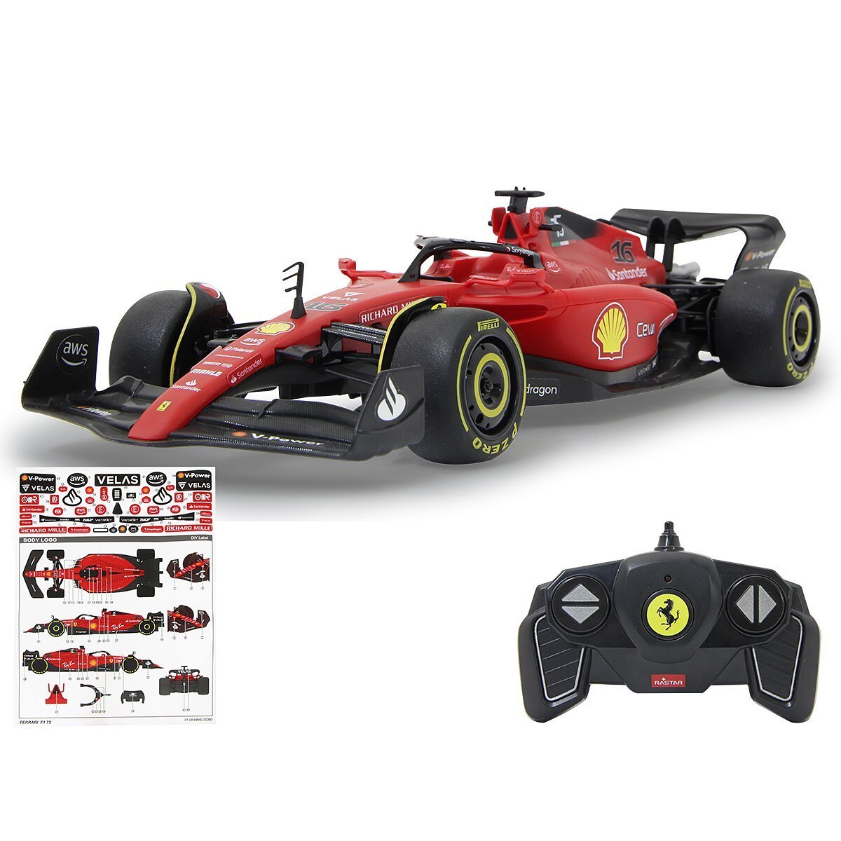 JAMARA Ferrari F1-75 1:18 rot 2,4GHz ab 6 Jahren JAMARA Ferrari F1-75 1:18 rot 2,4GHz ab 6 Jahren