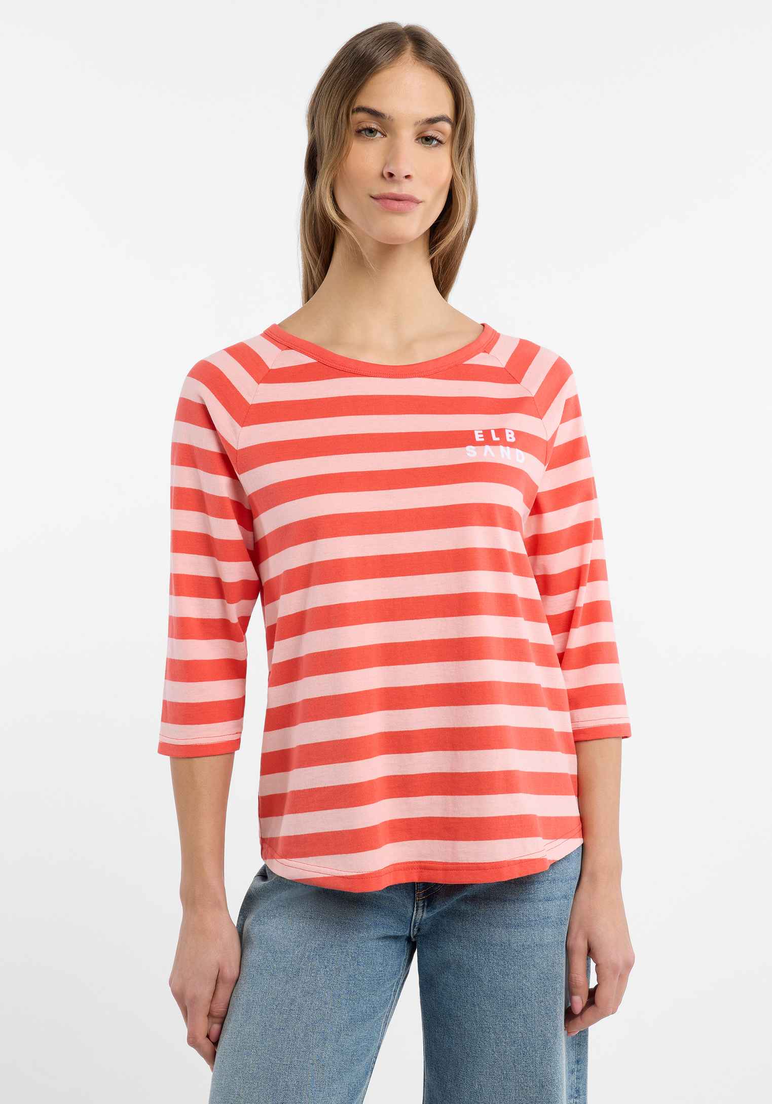 Elbsand Celin 3/4-Arm Shirt in Rot, Produktfoto 4.
