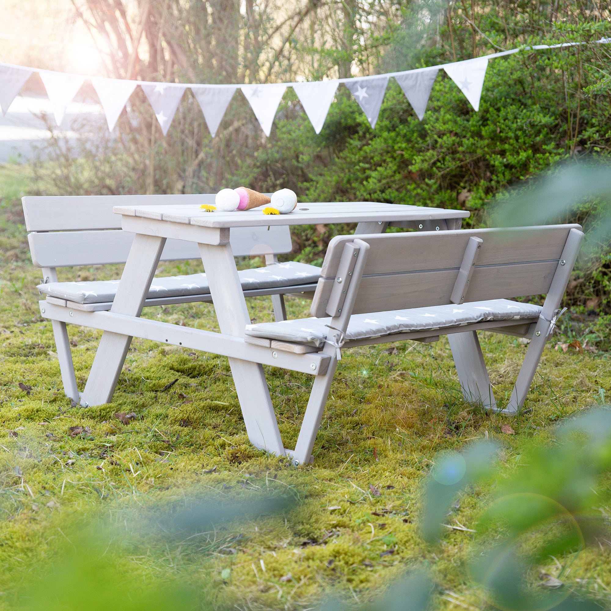 Roba 456007GAV190 Kindersitzgruppe + Lehne/kissen grau – Outdoor + - Bild 2 Roba 456007GAV190 Kindersitzgruppe + Lehne/kissen grau – Outdoor + - Produktbild 2