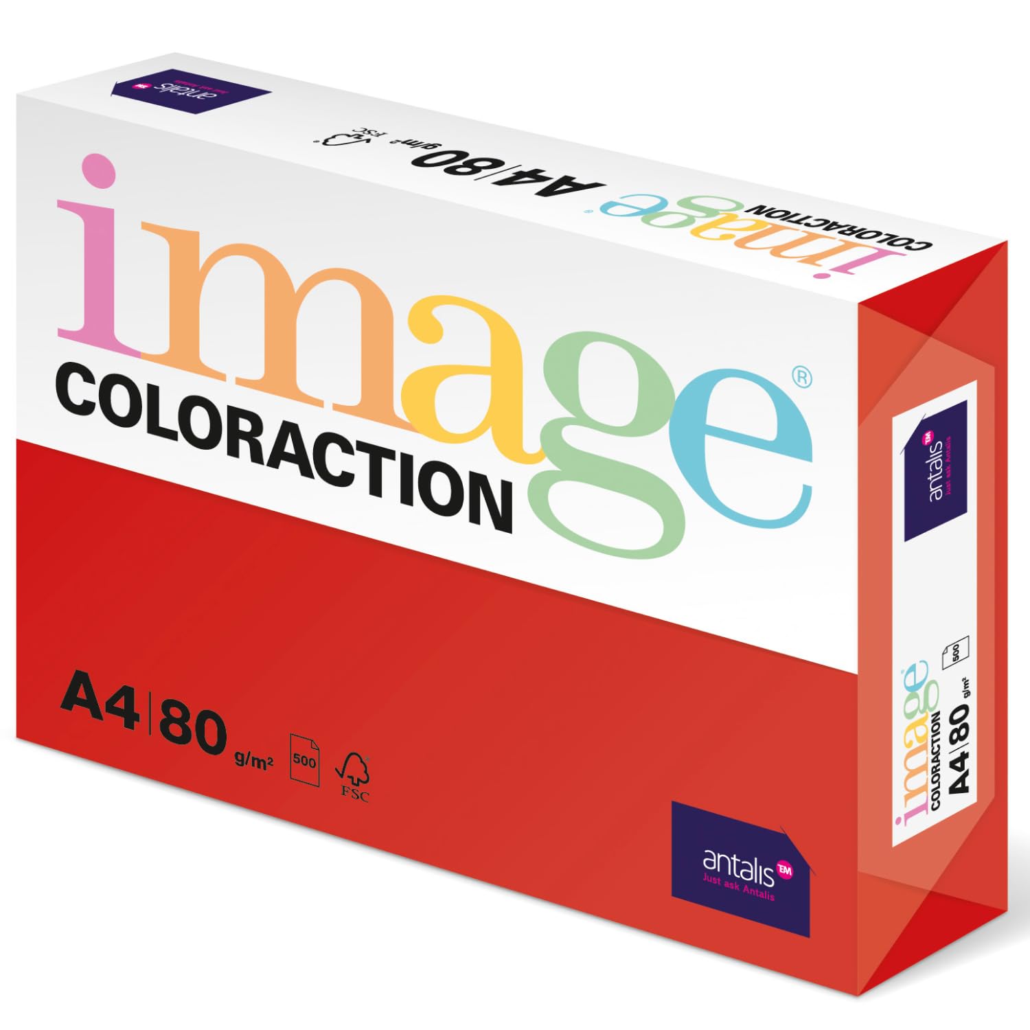 Antalis, Kopierpapier, image, COLORACTION, 80g/m², korallrot, DIN, A4