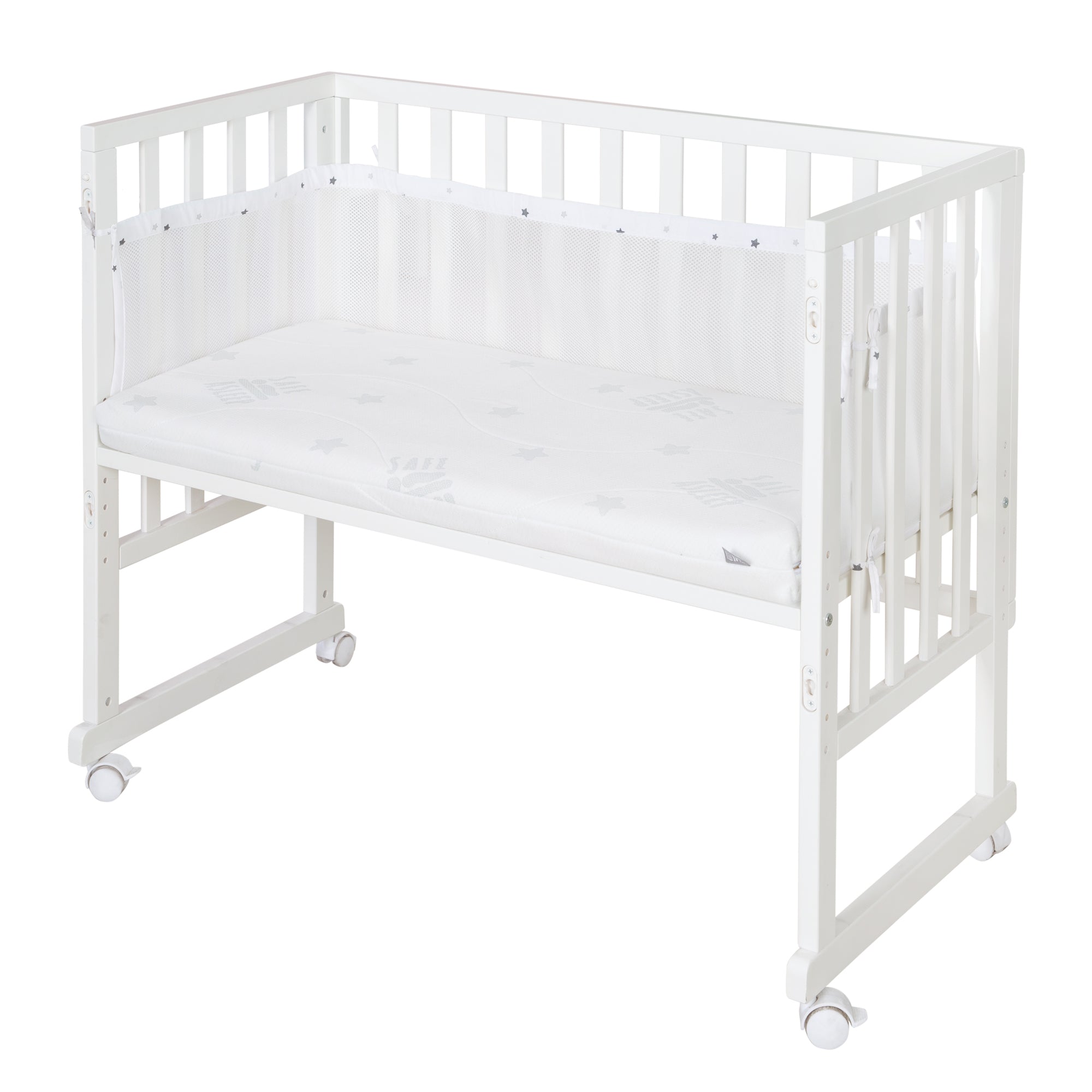 Roba 8961WE8M235 Stuben- Beistellbett 3in1, Barriere grau weiß – Stubenbetten - Bild 3 Roba 8961WE8M235 Stuben- Beistellbett 3in1, Barriere grau weiß – Stubenbetten - Produktbild 3