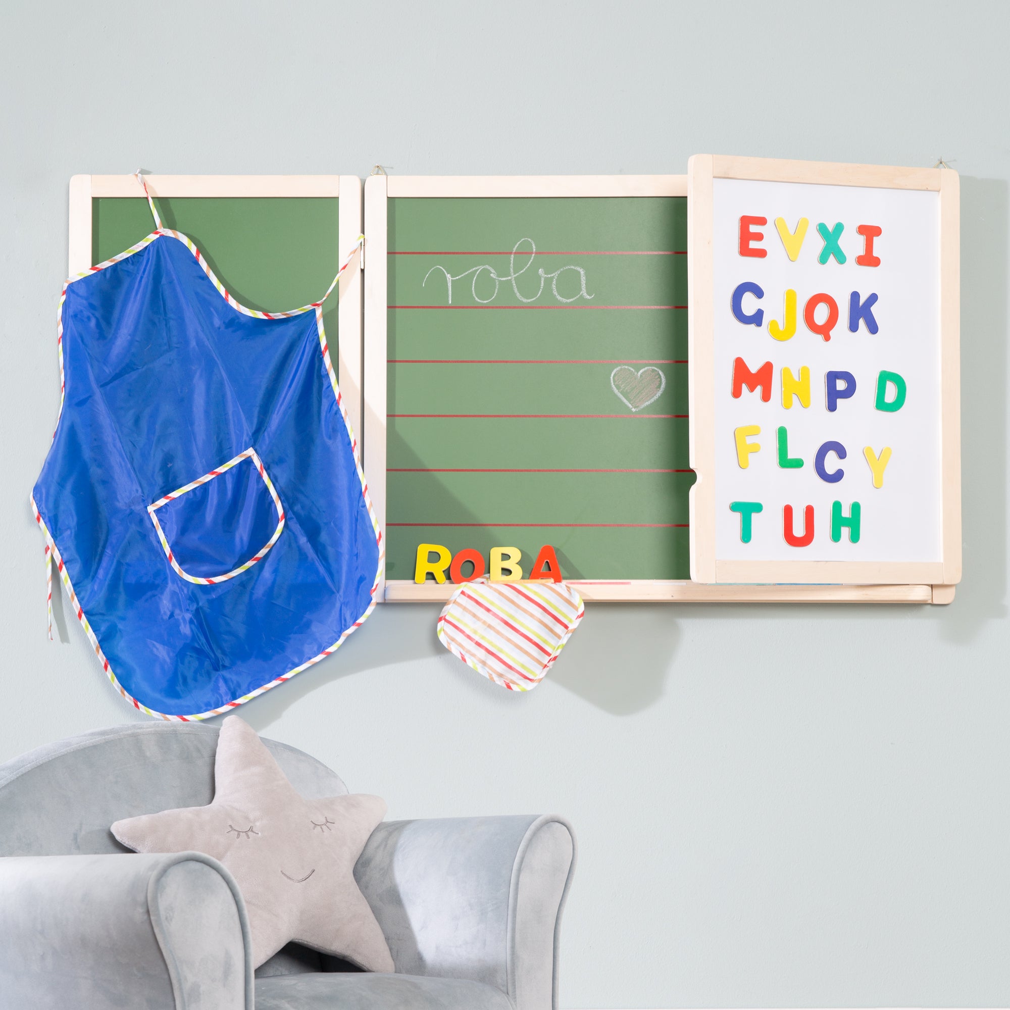 Roba 0695ZU Hängetafel Holz mit Zubehör natur lackiert – Tafeln - Produktbild 4