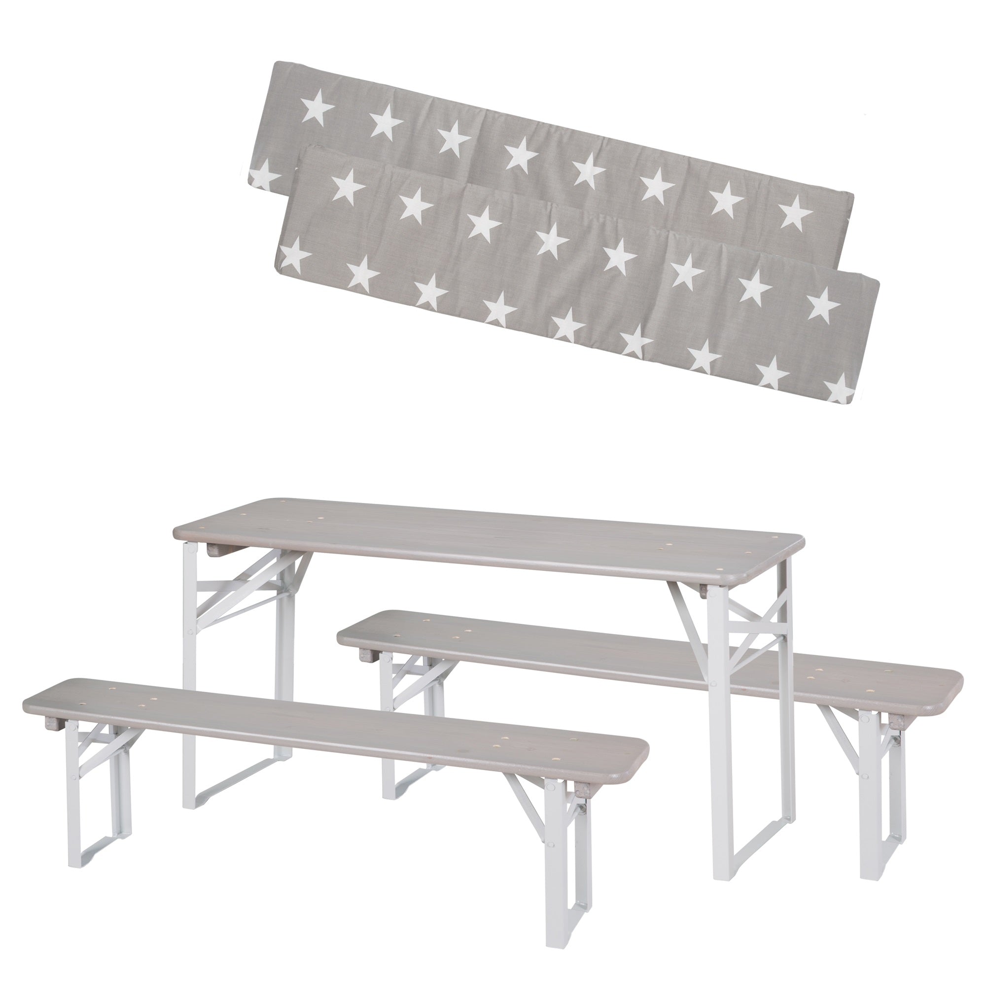 Roba 457010GAV190 Set Kinderparty-Garnitur mit Bankkissen grau – Outdoor FSC - Bild 9 Roba 457010GAV190 Set Kinderparty-Garnitur mit Bankkissen grau – Outdoor FSC - Produktbild 9