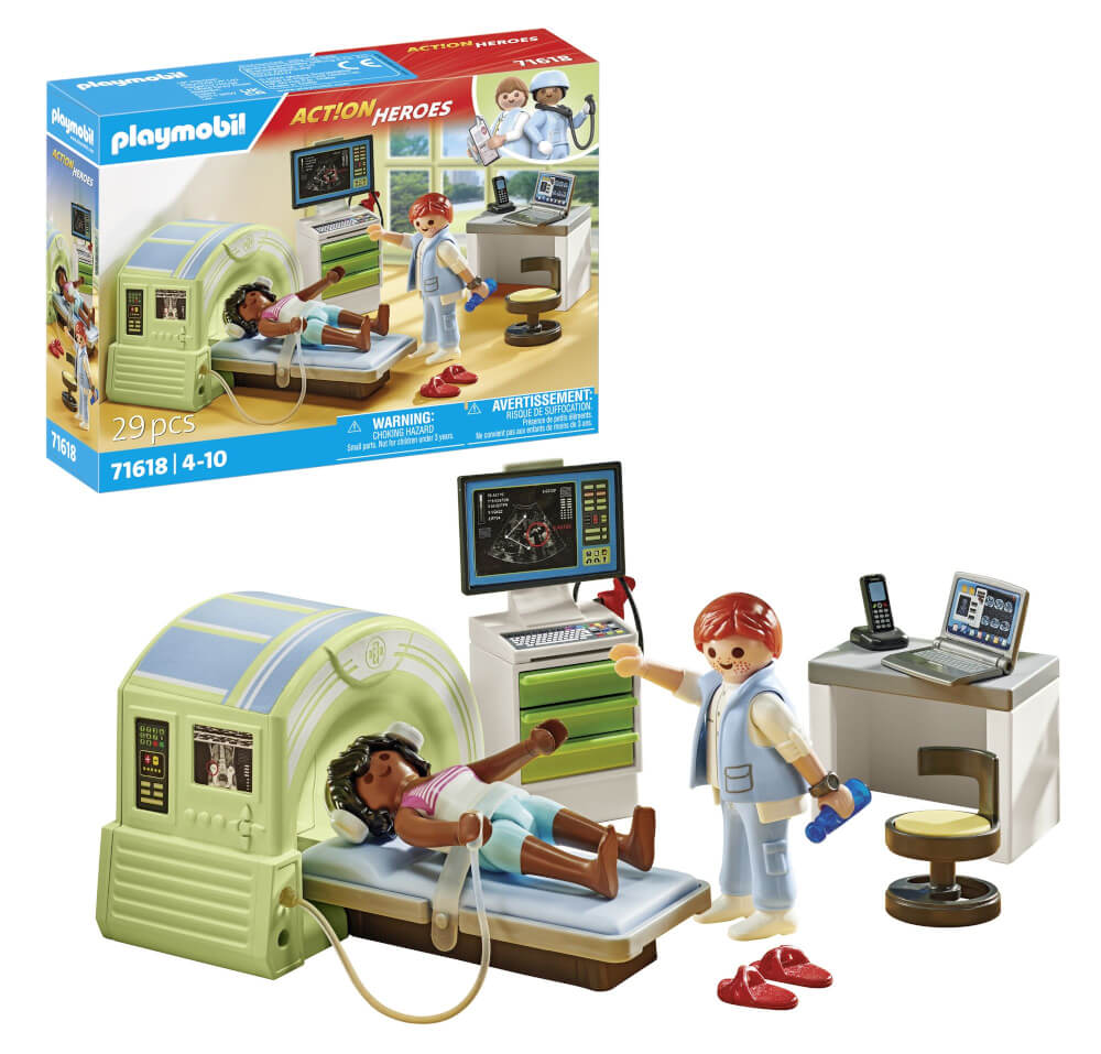 PLAYMOBIL 71618 Mrt Mit Patient Person, Computerausrüstung, Scannen, Bildschirm
