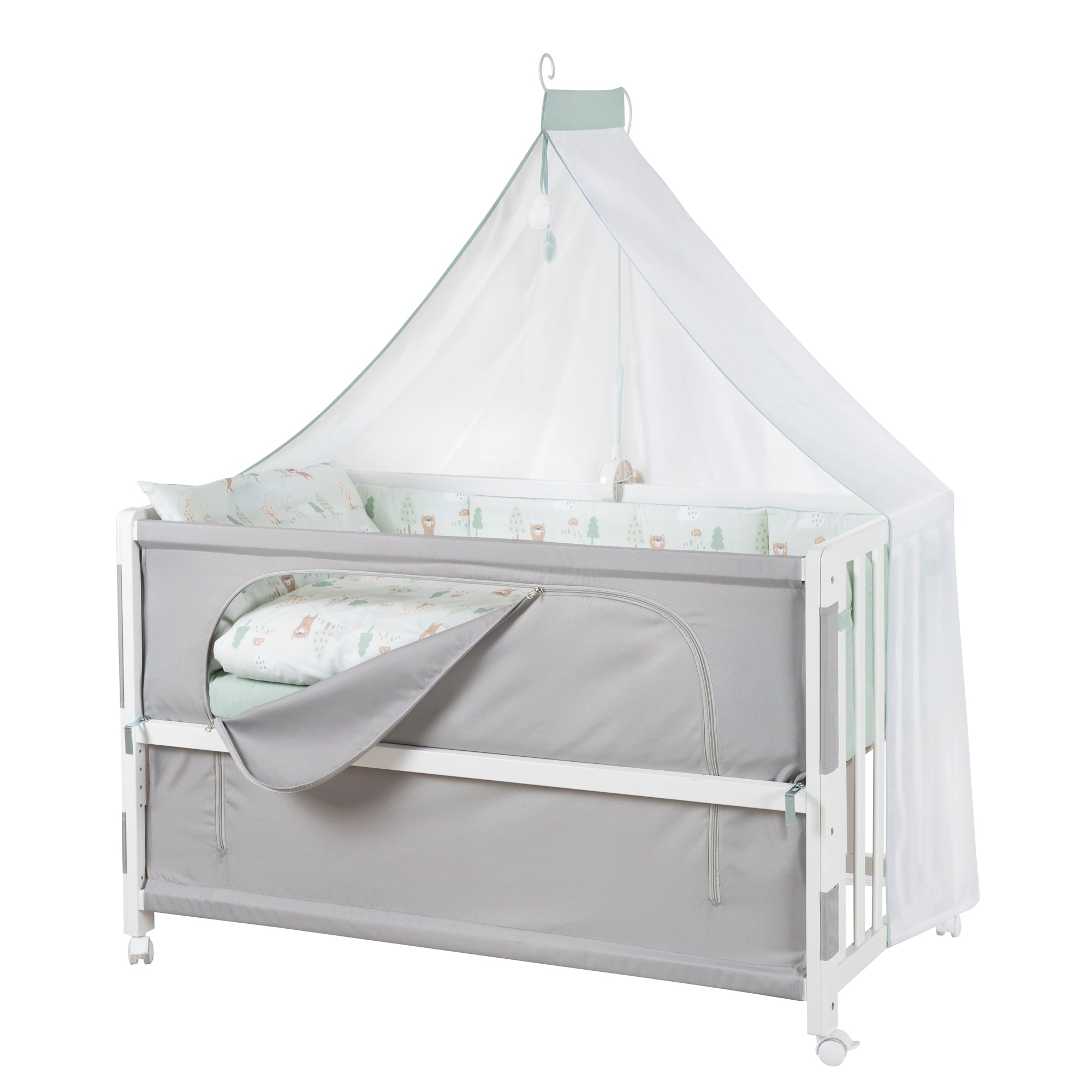 Roba 163003WES283 Room Bed, 60x120 cm Woodland Buddies weiß - weiß - Room Bed - Produktbild 1
