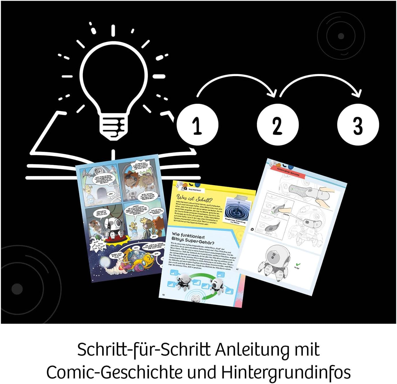 Kosmos Bitsy - Dein cleverer Robo-Freund mit Geräuscherkennung 621094 Werbung, Plakat, Licht