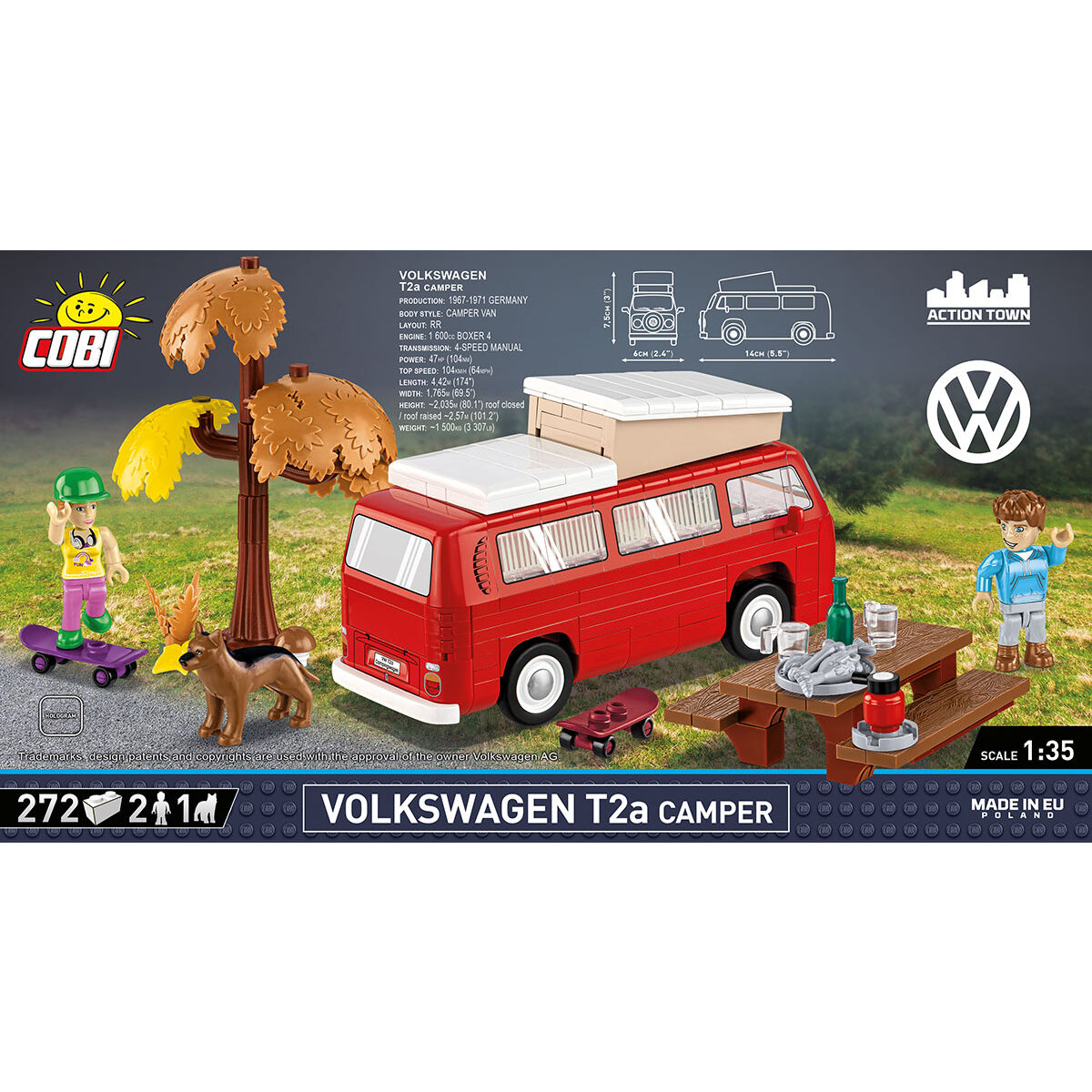 COBI 24616 - VW T2A Campingwagen SCALE 1:35 - Bild 4 COBI 24616 - VW T2A Campingwagen SCALE 1:35 - Bild 4