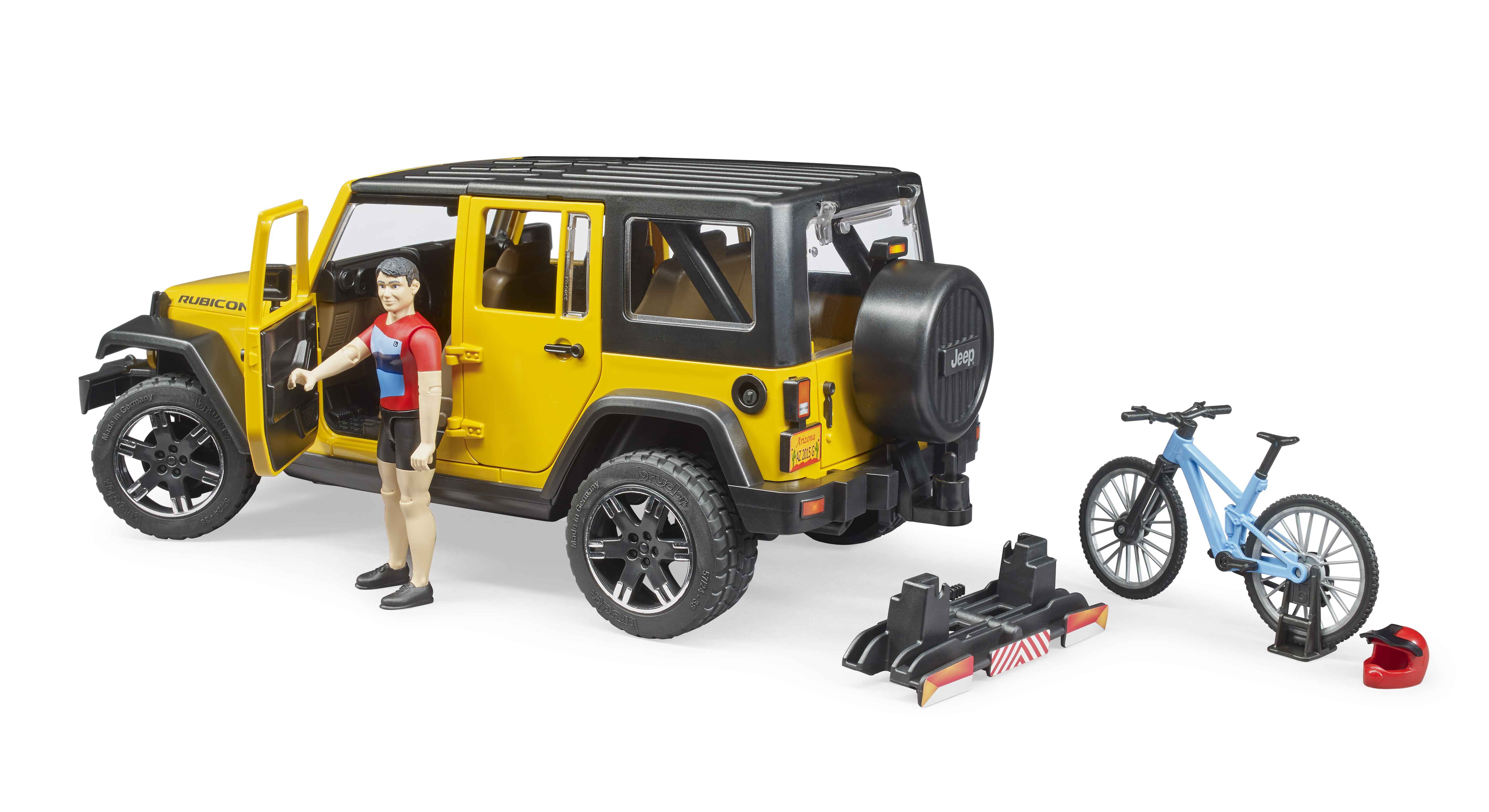 BRUDER 02543 - Jeep Wrangler Rubicon Unlimited mit Mountainbike und Radfahrer - Bild 5