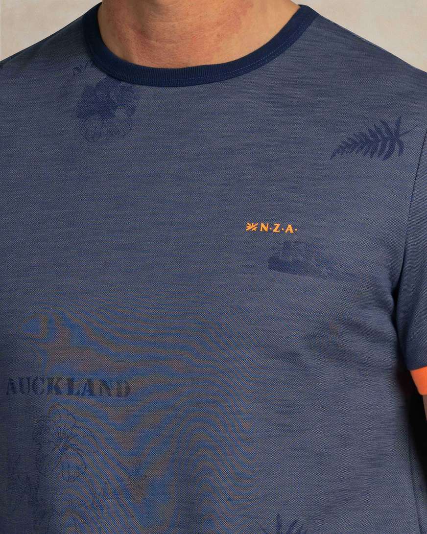 NZA 26CN741NS T-Shirt - Blau / Farn-print - Bild 4 NZA 26CN741NS T-Shirt - Blau / Farn-print - Bild 4