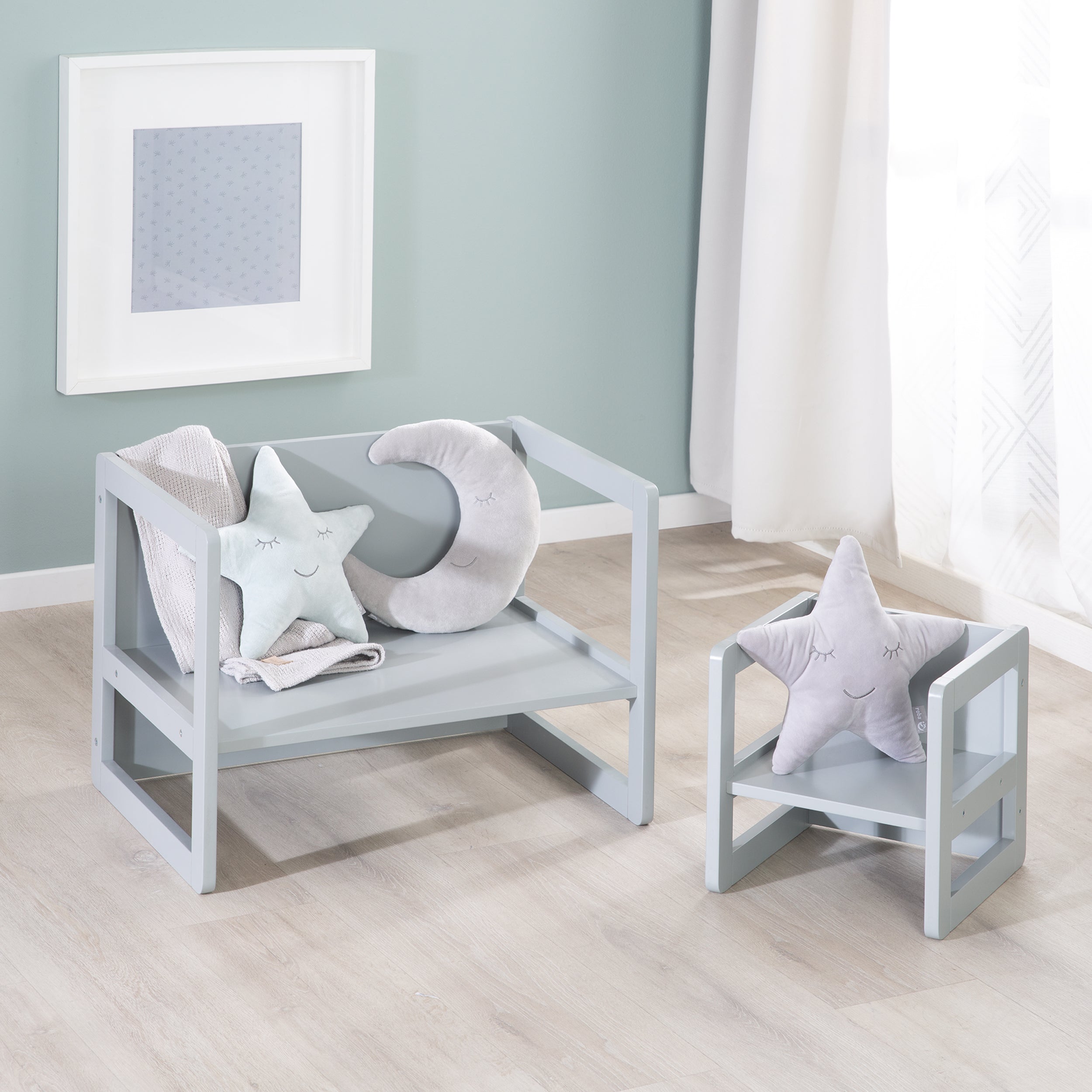 Roba 450004GA Kindersitzgruppe 3in1 grau – Spielmöbel - Bild 6 Roba 450004GA Kindersitzgruppe 3in1 grau – Spielmöbel - Produktbild 6
