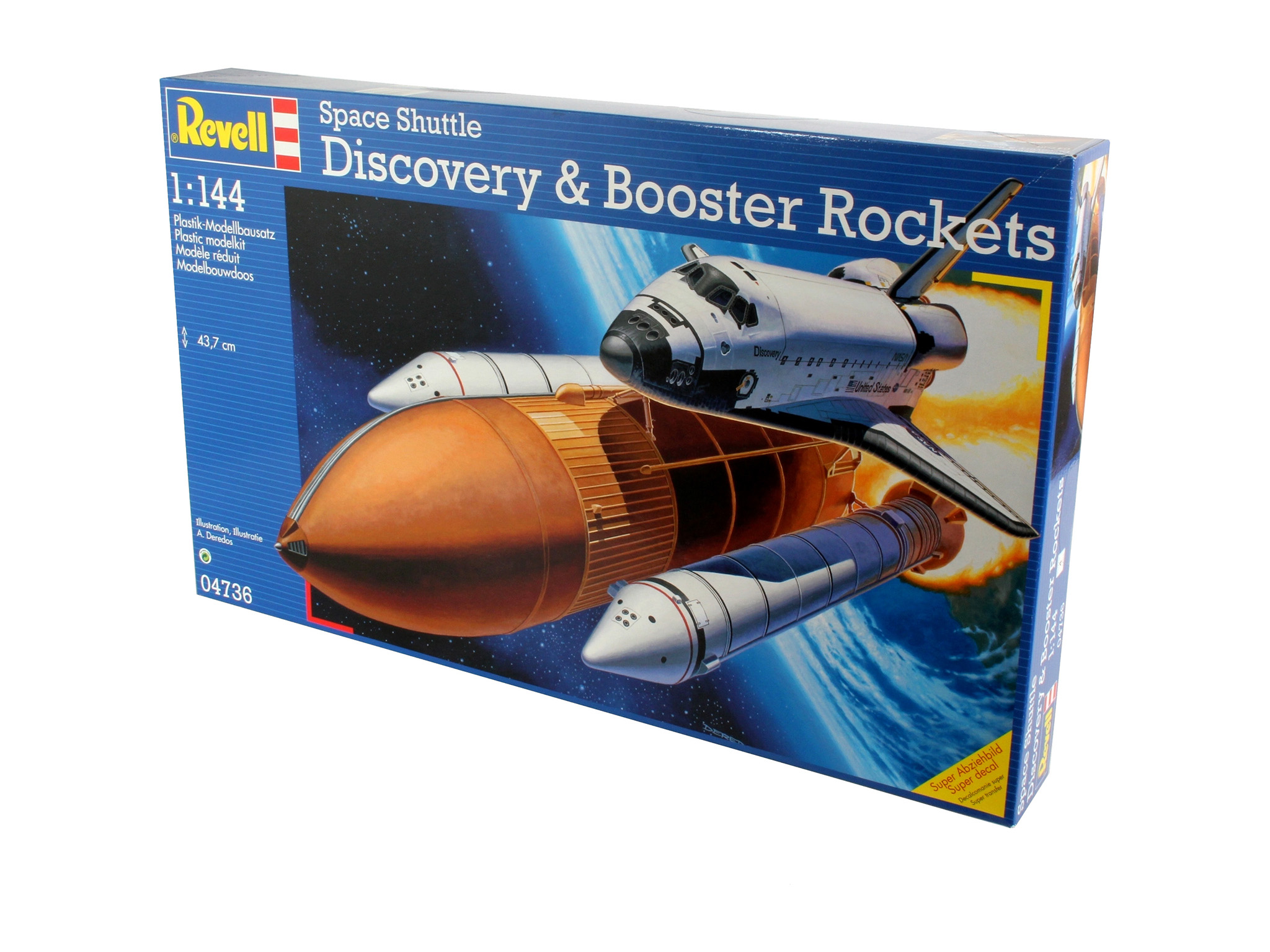 Revell 04736 Space Shuttle Discovery & Booster Modellbausatz Flugzeug, Raumfähre, Raumschiff, Transport, Fahrzeug