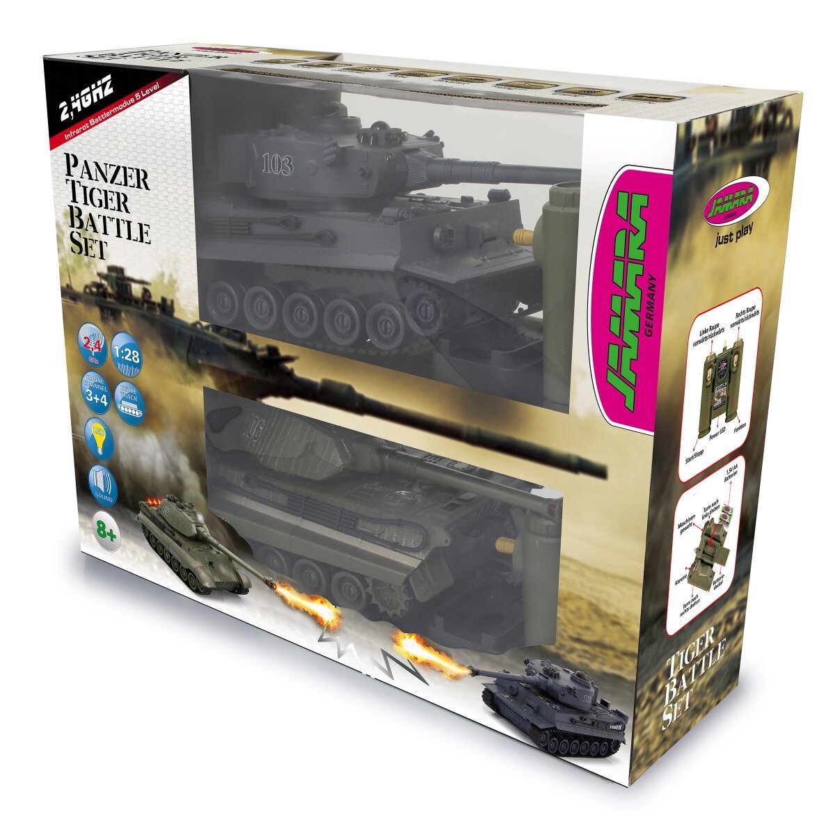JAMARA Panzer Tiger Battle Set 1:28 2,4GHz ab 8 Jahren