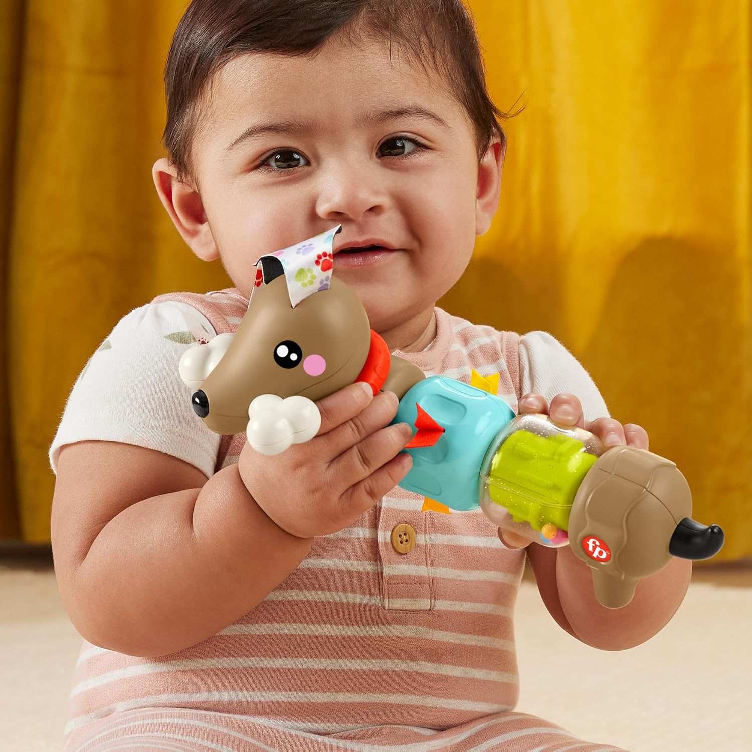 Fisher-Price Versteckter Dreh-Dackel – Interaktives Babyspielzeug (HTW91)