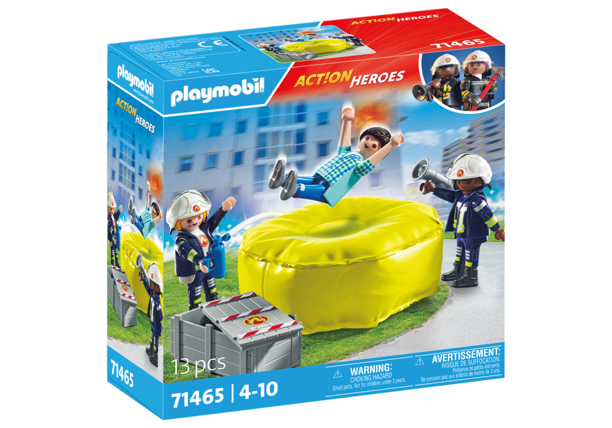 PLAYMOBIL 71465 Feuerwehrleute mit Luftkissen PLAYMOBIL, 71465, Feuerwehrleute, mit, Luftkissen, Aufblasbar, Person, Junge, Kind, Männlich