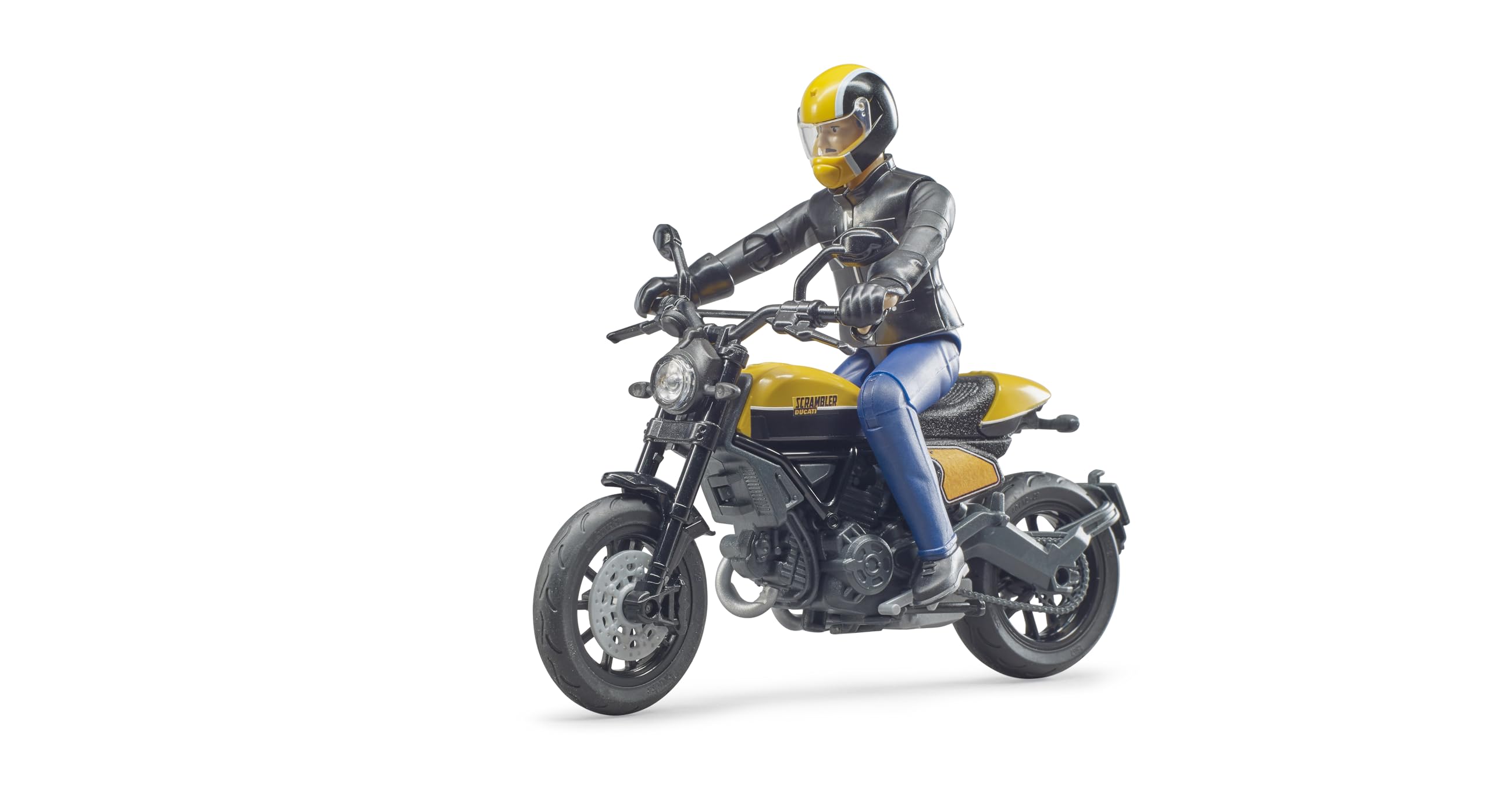 Bruder 63053 bworld Scrambler Ducati Full Throttle DE Helme, Motorrad, Fahrzeug, Schutzhelm, Person