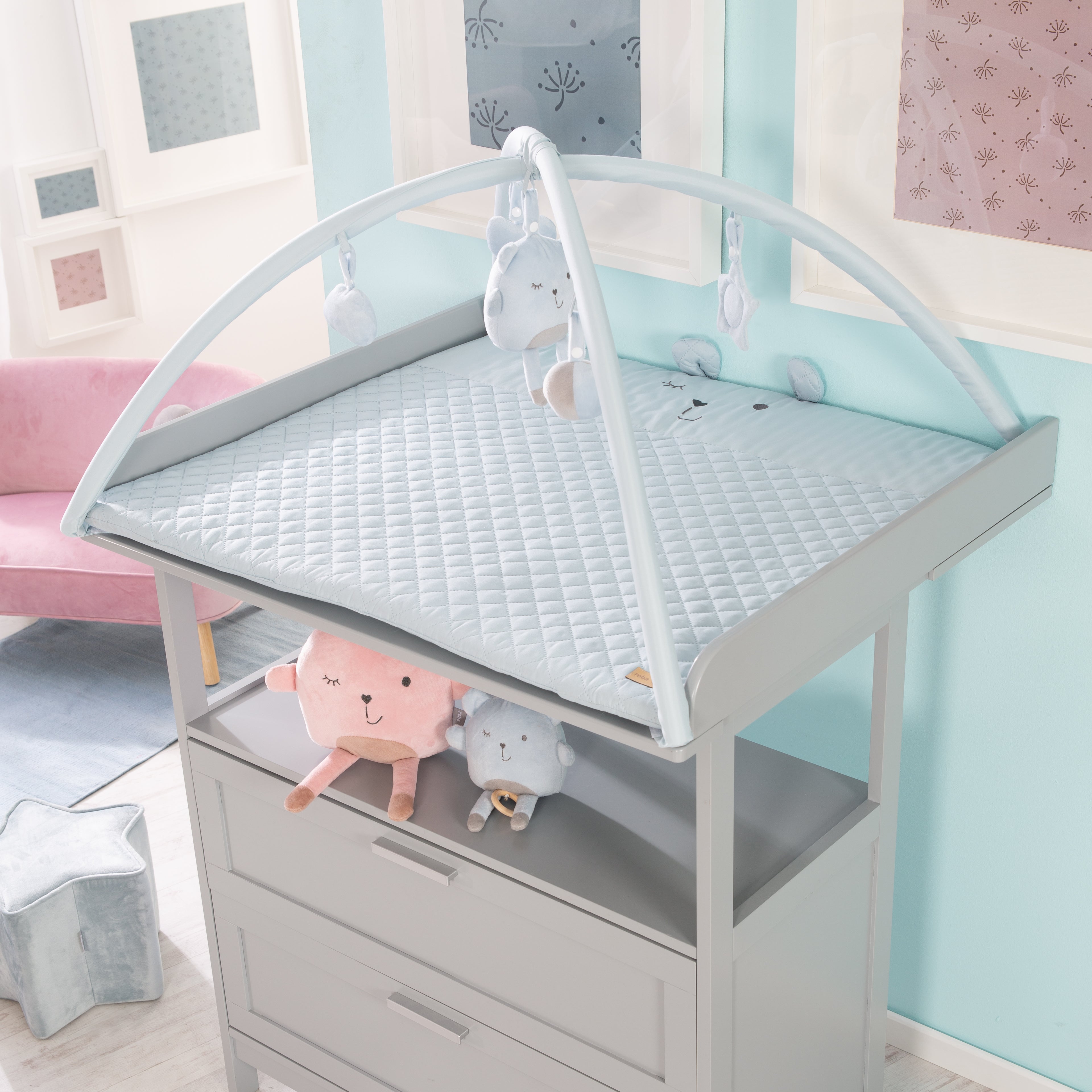 Roba 307075V231 Krabbeldecke mit Spielbogen türkis – Krabbeldecken - Bild 2 Roba 307075V231 Krabbeldecke mit Spielbogen türkis – Krabbeldecken - Produktbild 2