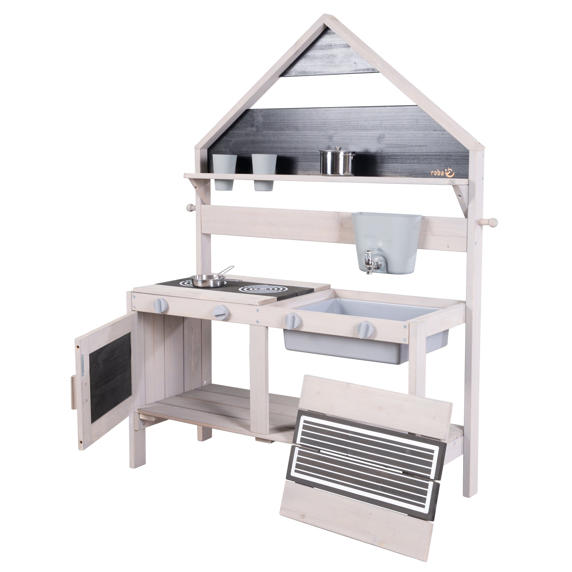 Roba 457004GAZU Outdoor Spiel- Matschküche Hausoptik grau – Outdoor FSC - Bild 1 Roba 457004GAZU Outdoor Spiel- Matschküche Hausoptik grau – Outdoor FSC - grau - Outdoor FSC - Produktbild 1