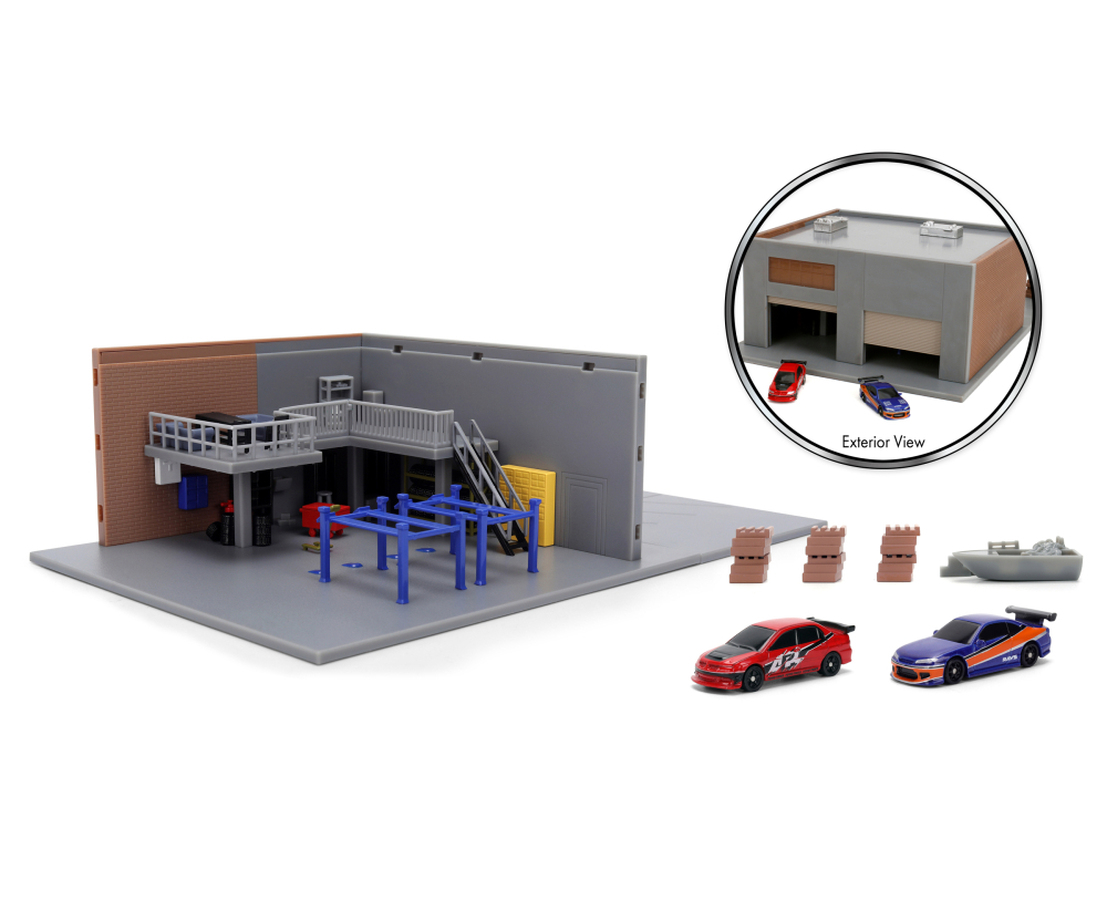 Jada Fast & Furious Nano Han's Garage Diorama