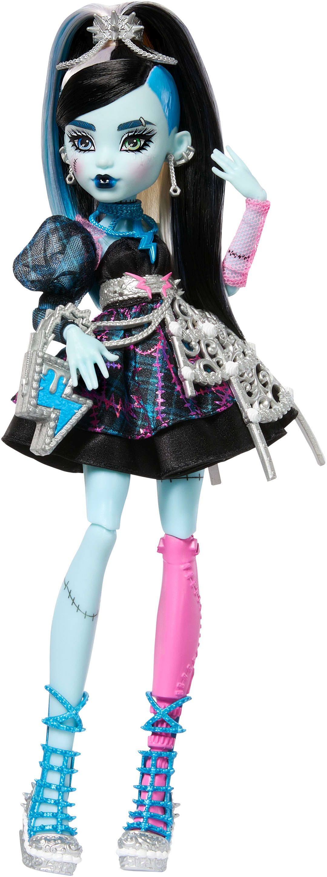 Monster, High, Scary, Sweet, Birthday, Frankie, Stein-Puppe, im, Partykleid, mit, Ballon, und, Geschenk