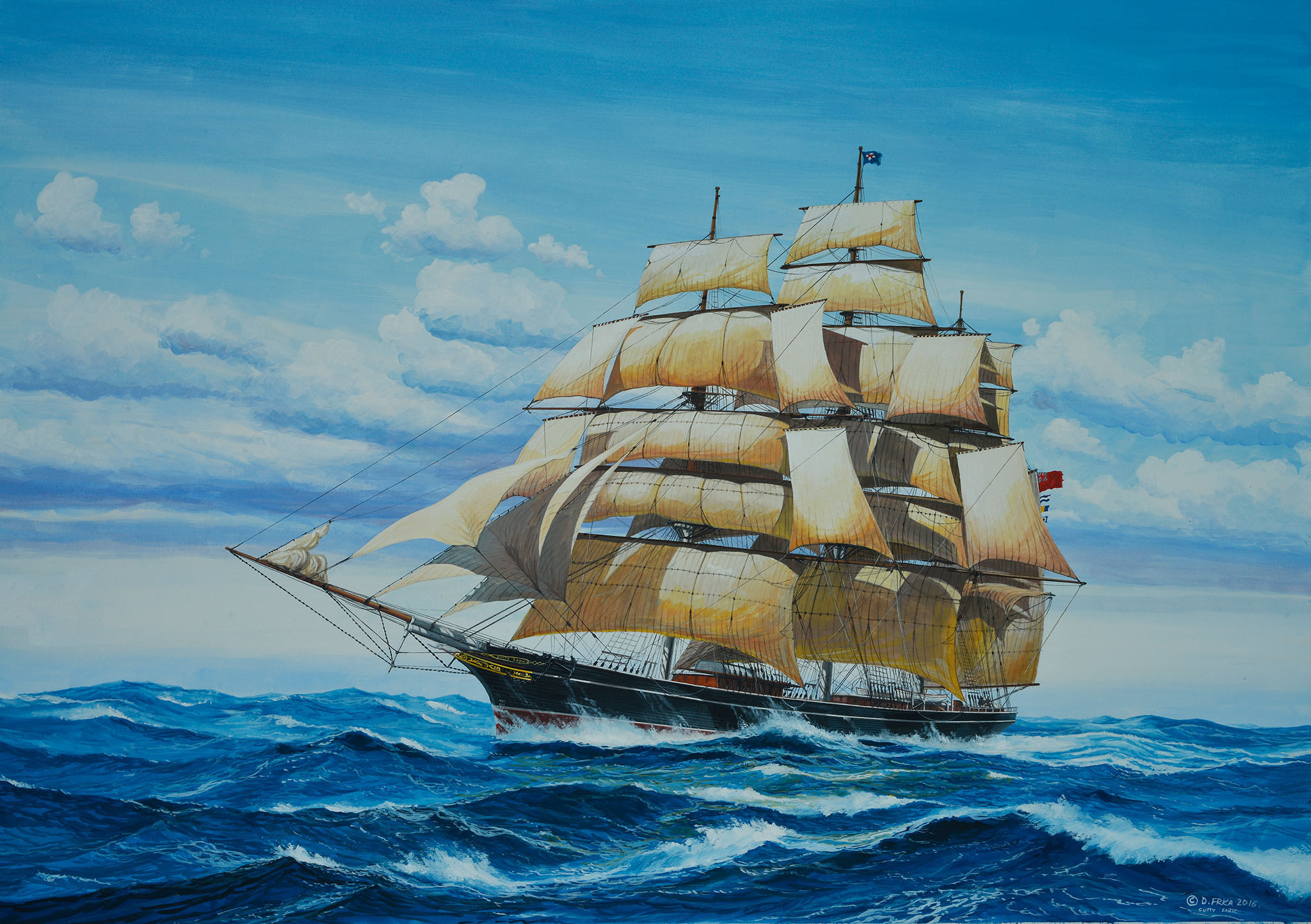 Revell 05422 Cutty Sark Modellbausatz Boot, Segelboot, Fahrzeug, Kunst, Malerei