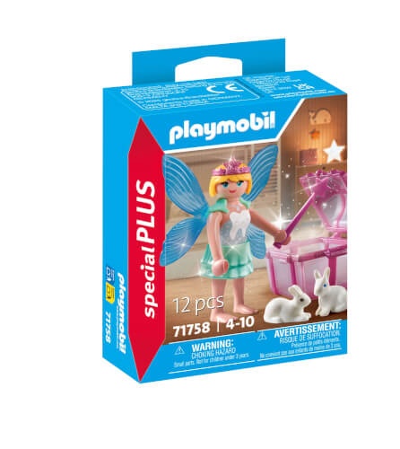 PLAYMOBIL 71758 - Special Plus: Zahnfee mit Zauberstab, Schatztruhe & Kaninchen Person