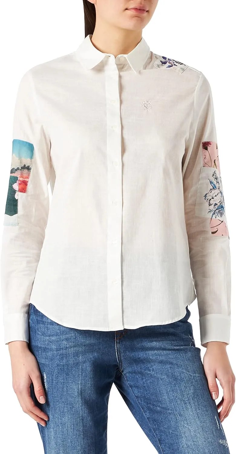 Desigual Damen Bluse „Kioto Heart“ - Weiß 22SWCW28 GR. M Desigual Damen Bluse „Kioto Heart“ - Weiß 22SWCW28 GR. M