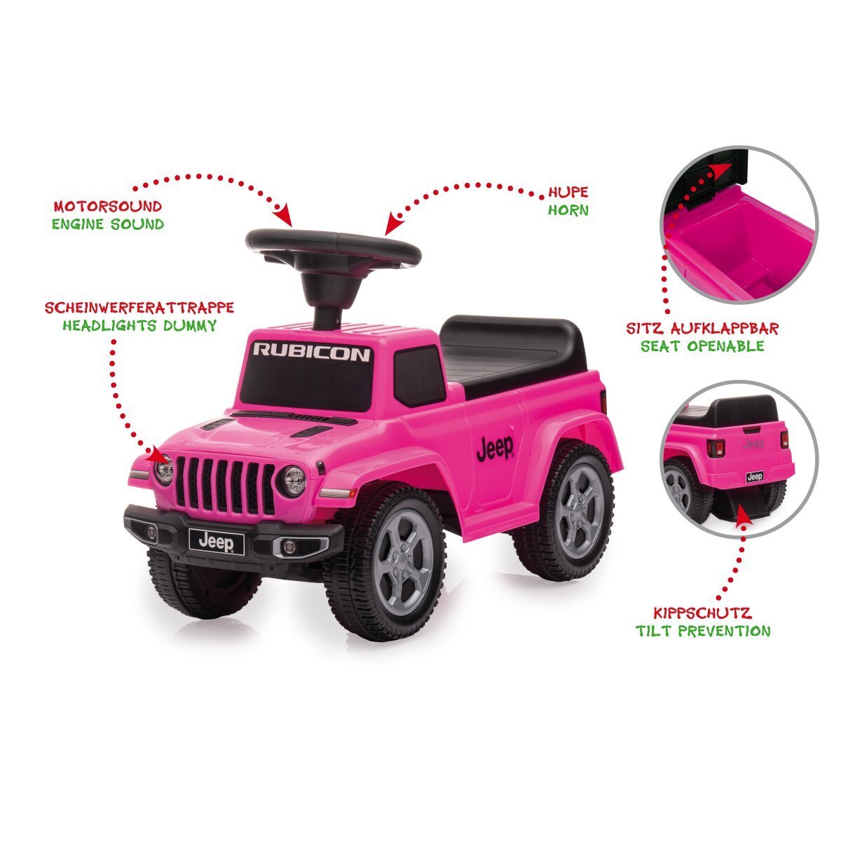 JAMARA Rutscher Jeep® Gladiator pink ab 12 Monaten