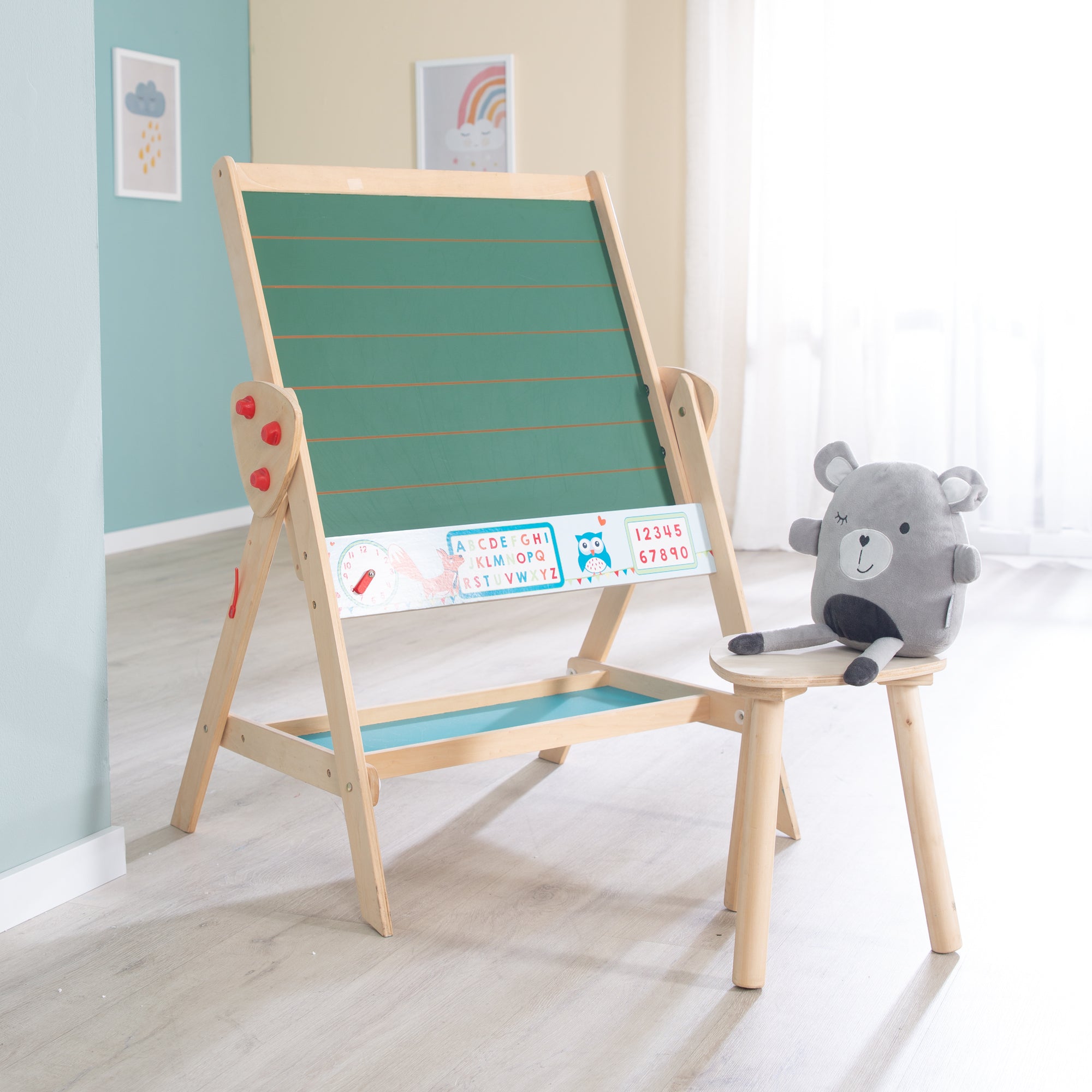 Roba 7015FE Standtafel mit Hocker Fuchs & Eule natur lackiert – Tafeln - Bild 8 Roba 7015FE Standtafel mit Hocker Fuchs & Eule natur lackiert – Tafeln - Produktbild 8