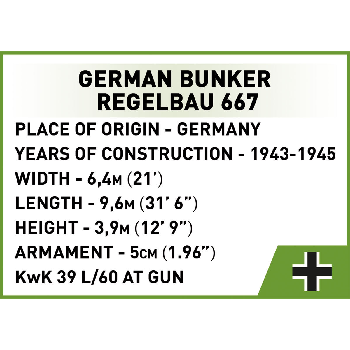COBI 3136 - Deutscher BUNKER Regelbau 667 - Bild 16 COBI 3136 - Deutscher BUNKER Regelbau 667 - Bild 16