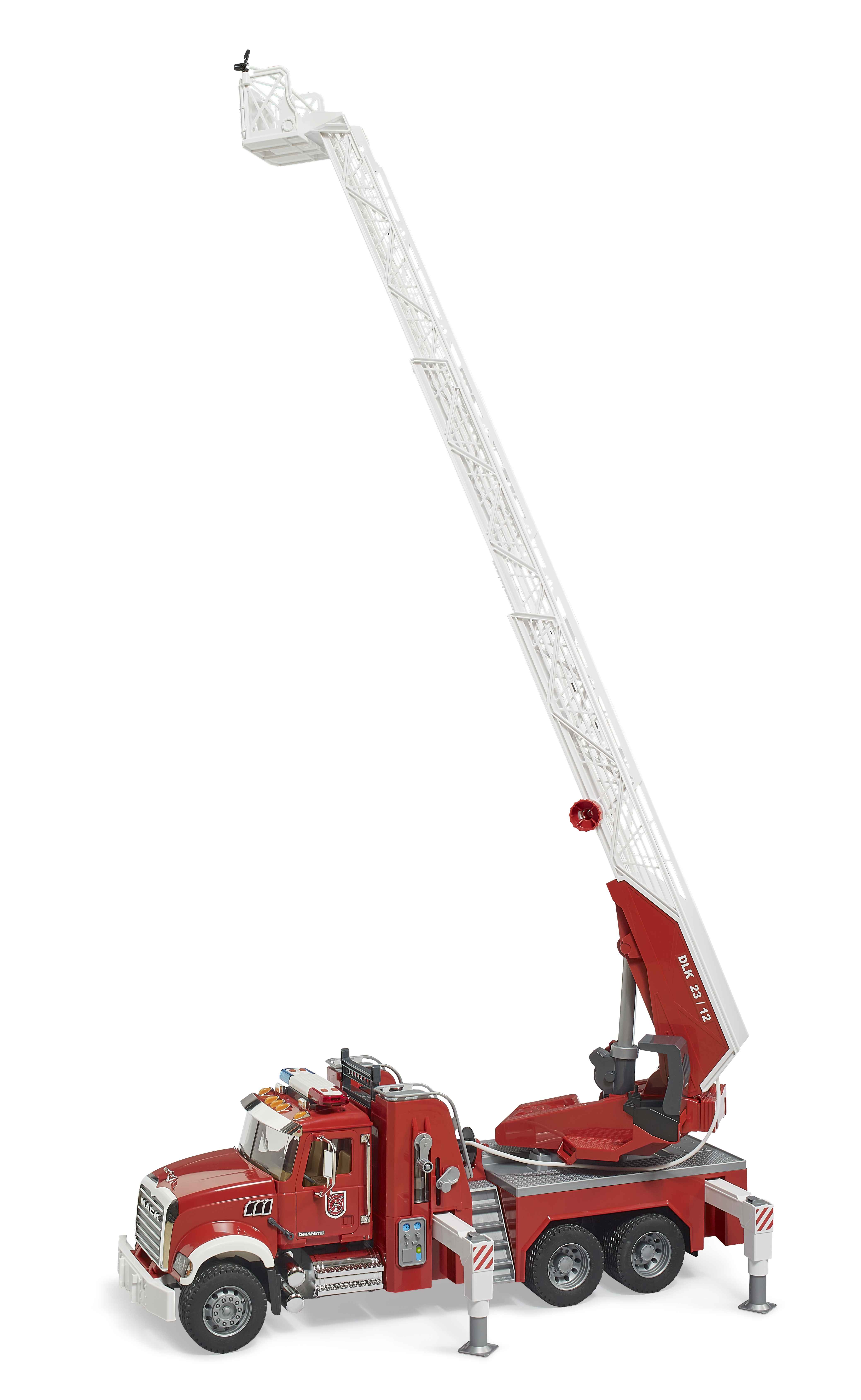 BRUDER 02821 - MACK Granite Feuerwehrleiterwagen mit Pumpe - Bild 9 BRUDER 02821 - MACK Granite Feuerwehrleiterwagen mit Pumpe - Bild 9