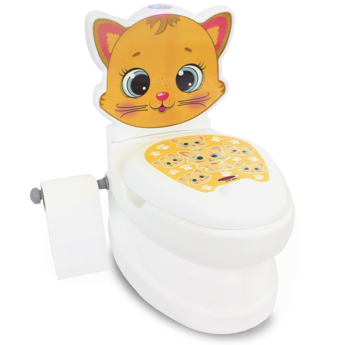 JAMARA Meine kleine Toilette Katze mit Spülsound und Toilettenpapierhalter ab 18 Monaten