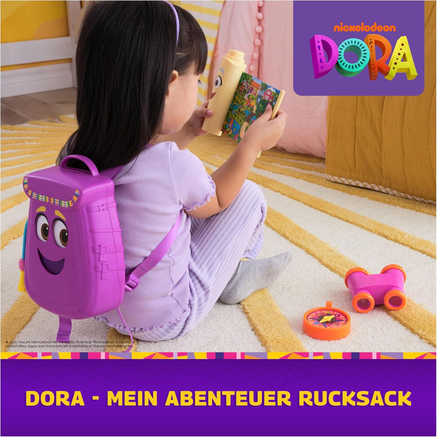 Dora the Explorer My Adventure Backpack Lila Kinderrucksack mit Dora-Motiv und Zubehör