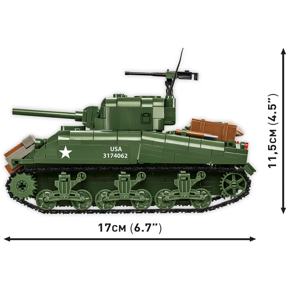COBI 3126 - M4A1 Sherman Maßstabb 1:35) - Bild 7 COBI 3126 - M4A1 Sherman Maßstabb 1:35) - Bild 7