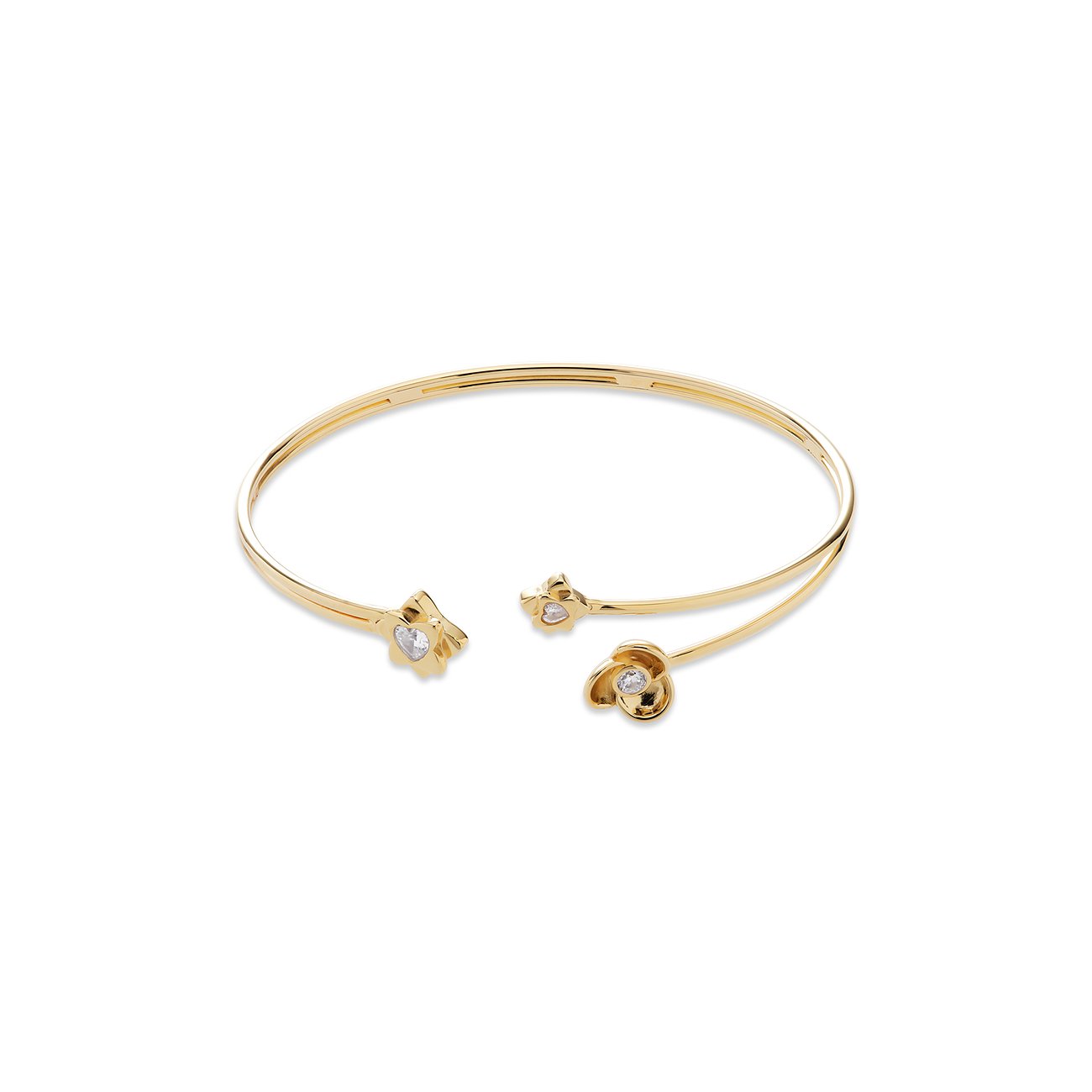 JETTE S.K1D00400 ARMREIF, FLOWERS, GELBGOLD JETTE S.K1D00400 ARMREIF, FLOWERS, GELBGOLD