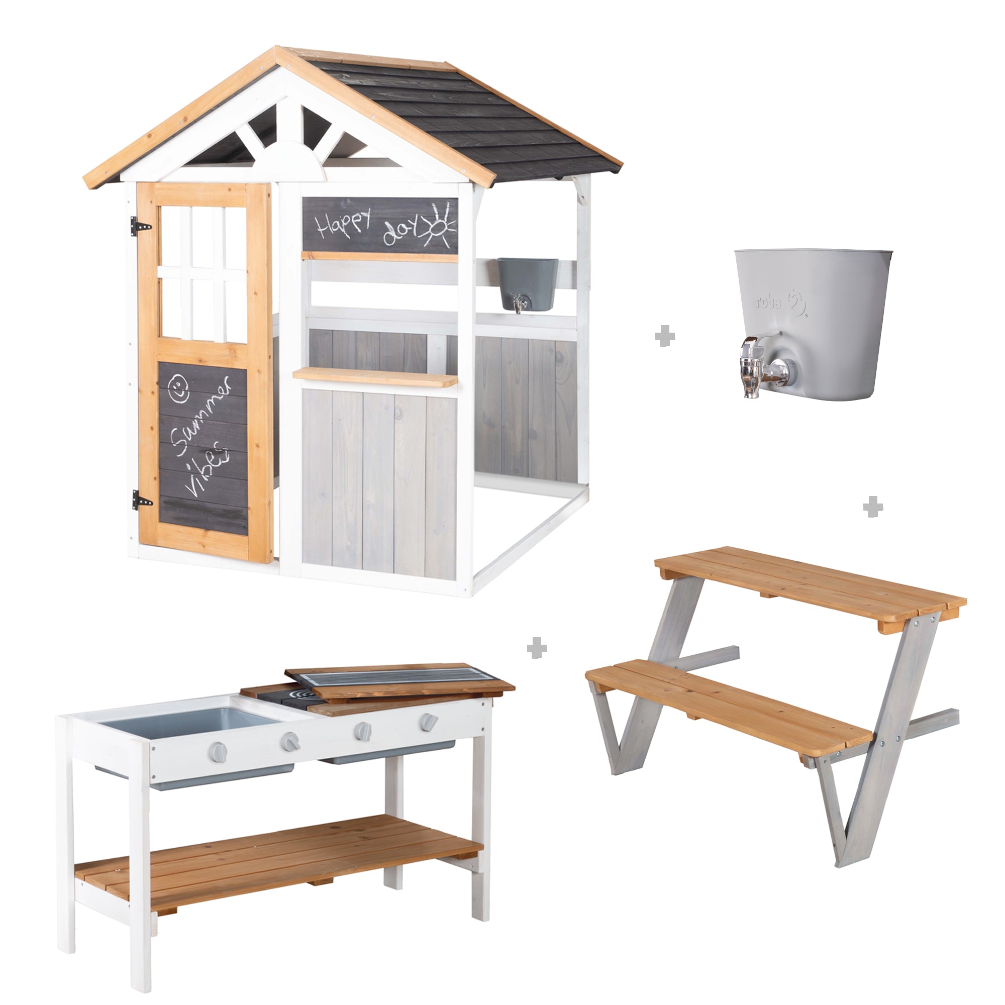 Roba 456066 Spielhaus mit Tischset & BBQ-Küche – Outdoor + - Produktbild 3