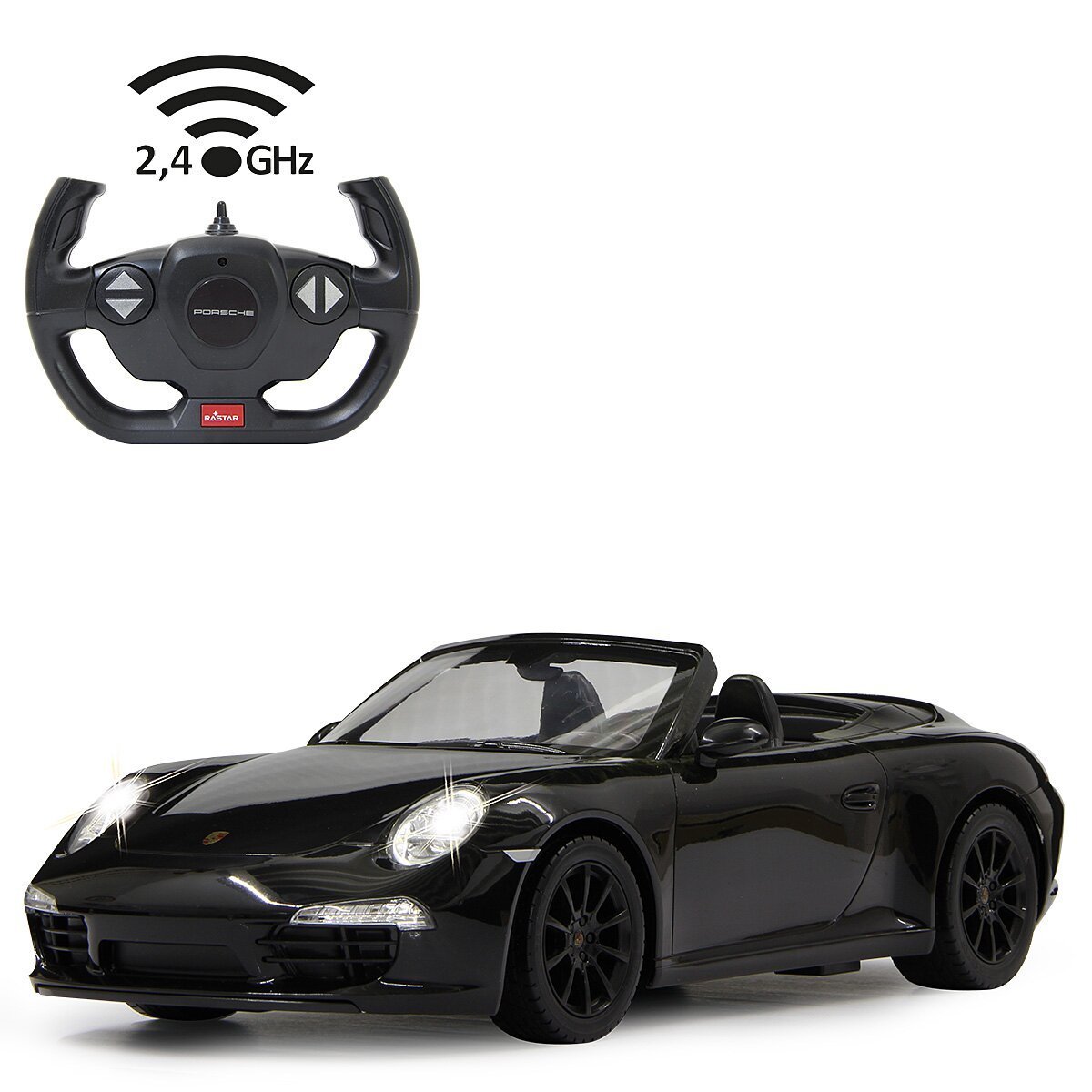 JAMARA Porsche 911 Carrera S 1:12 schwarz 2,4GHz ab 6 Jahren JAMARA Porsche 911 Carrera S 1:12 schwarz 2,4GHz ab 6 Jahren