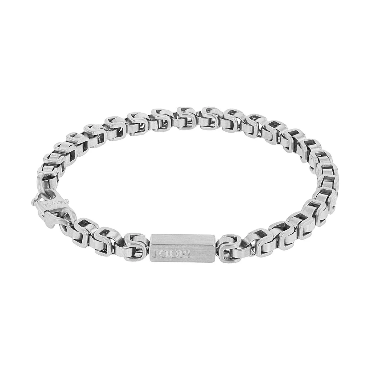 JOOP! Armband Herren aus poliertem Edelstahl, Karabinerverschluss, 21 JOOP! Armband Herren aus poliertem Edelstahl, Karabinerverschluss, 21 cm, silber