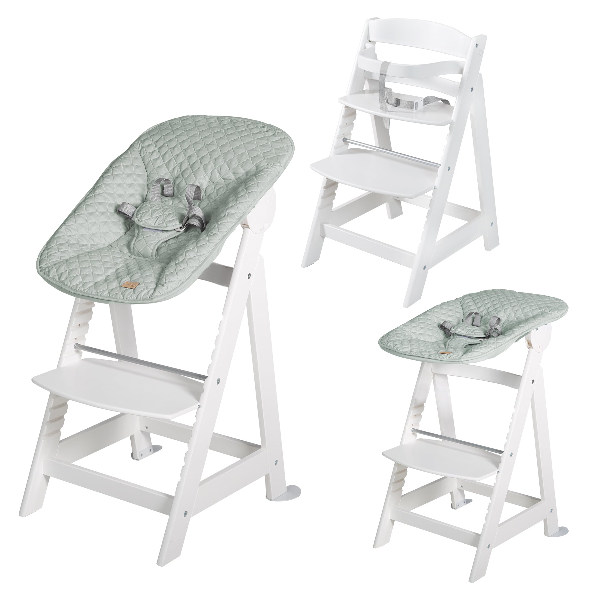 Roba 75063WEV241 Treppenhochstuhl, Set 2in1 Frosty green weiß - Bild 1 Roba 75063WEV241 Treppenhochstuhl, Set 2in1 Frosty green weiß - weiß - Hochstuhl - Produktbild 1
