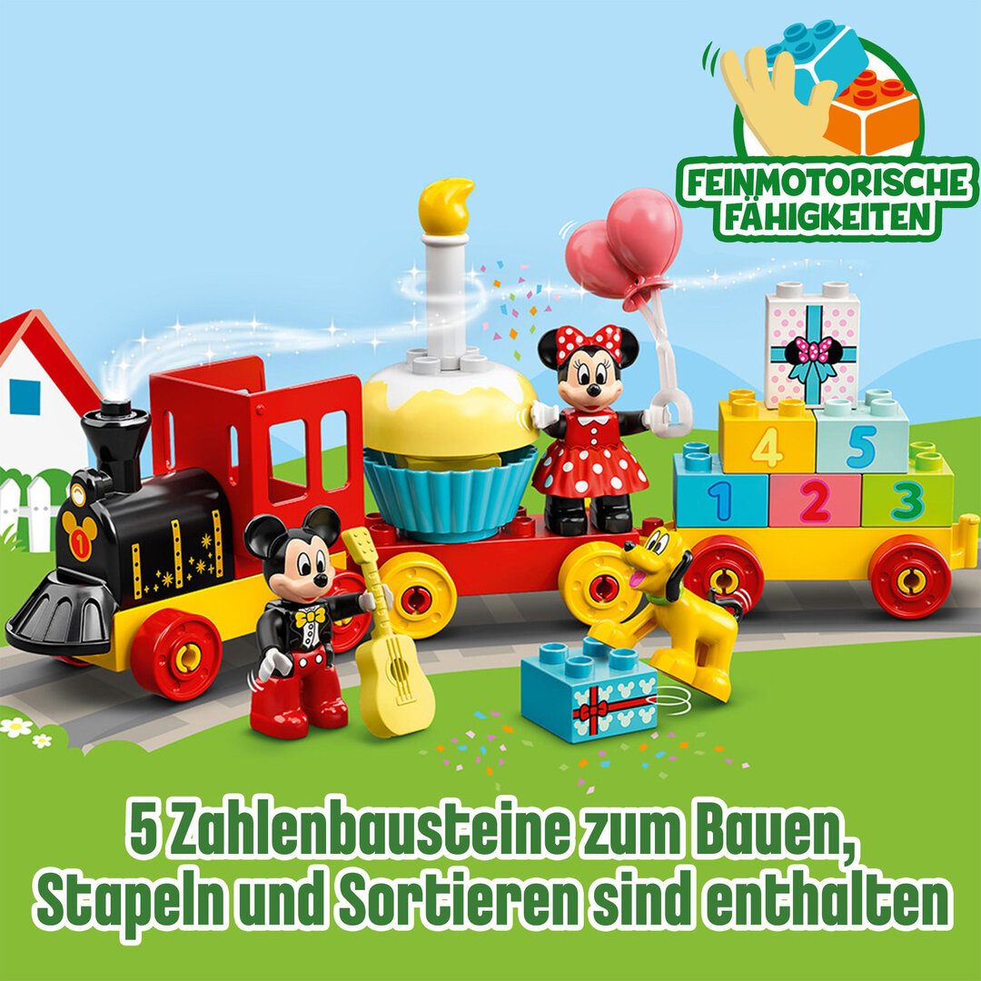 LEGO® DUPLO® Disney Mickys und Minnies Geburtstagszug 10941 Spielzeug, Werbung, Plakat, Maschine, Rad