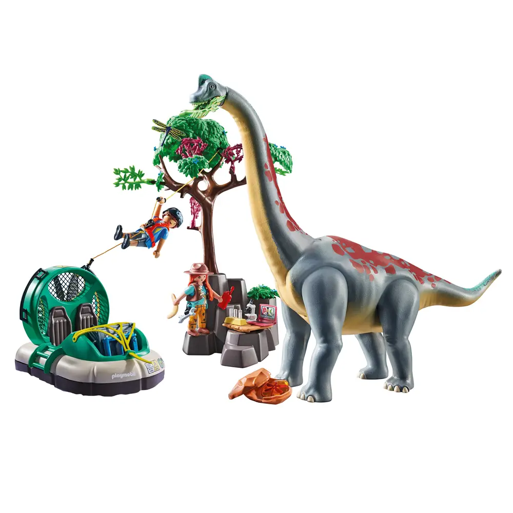 PLAYMOBIL 71819 Brachiosaurus-Begegnung mit Luftkissenboot