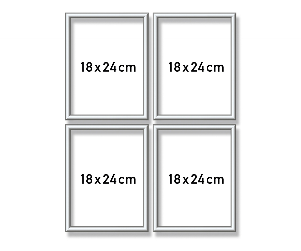 Schipper MNZ - Alurahmen Quattro Silber 18x24 cm Schipper MNZ - Alurahmen Quattro Silber 18x24 cm
