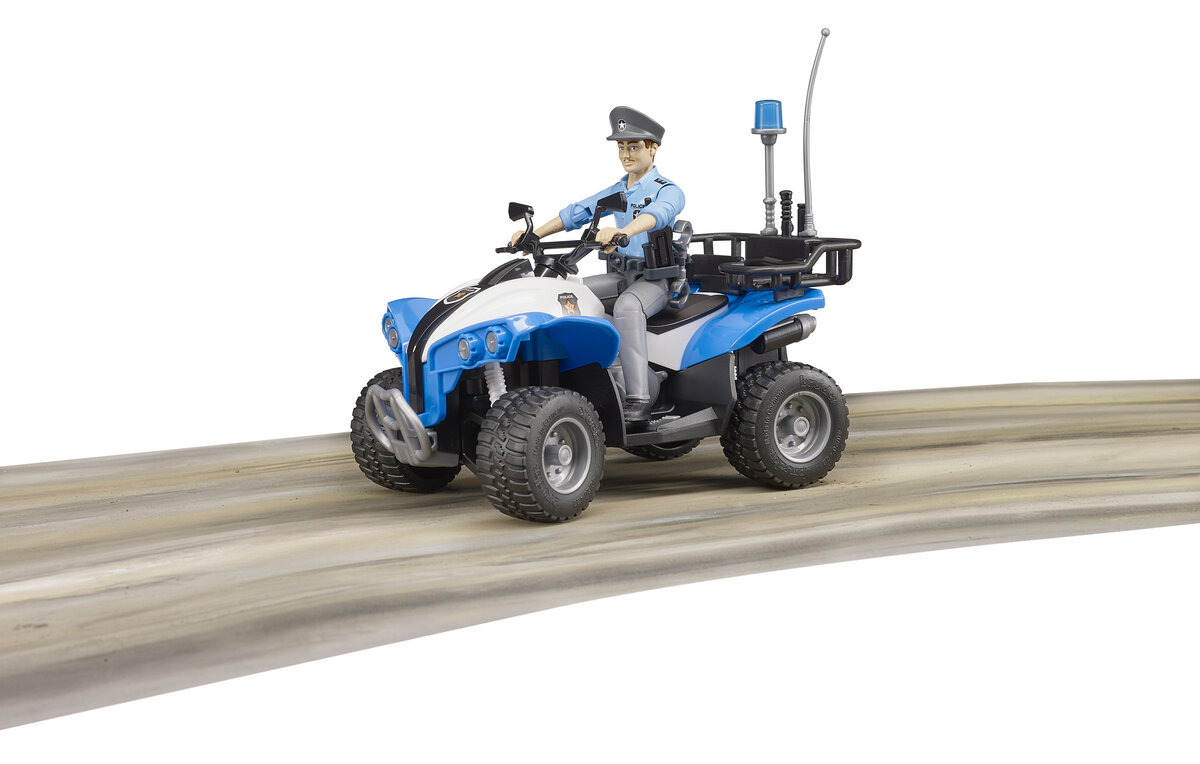BRUDER 63010 - Polizei-Quad mit Polizist und Ausstattung ATV, Fahrzeug, Maschine, Rad, Person