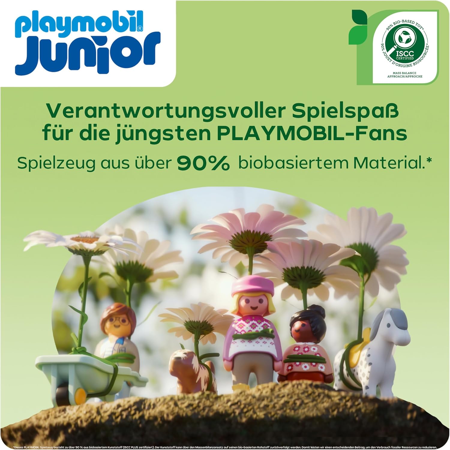 PLAYMOBIL 71775 junior aqua: wasserfalltank mit rutsche Werbung, Plakat, Gänseblümchen, Pflanze, Person