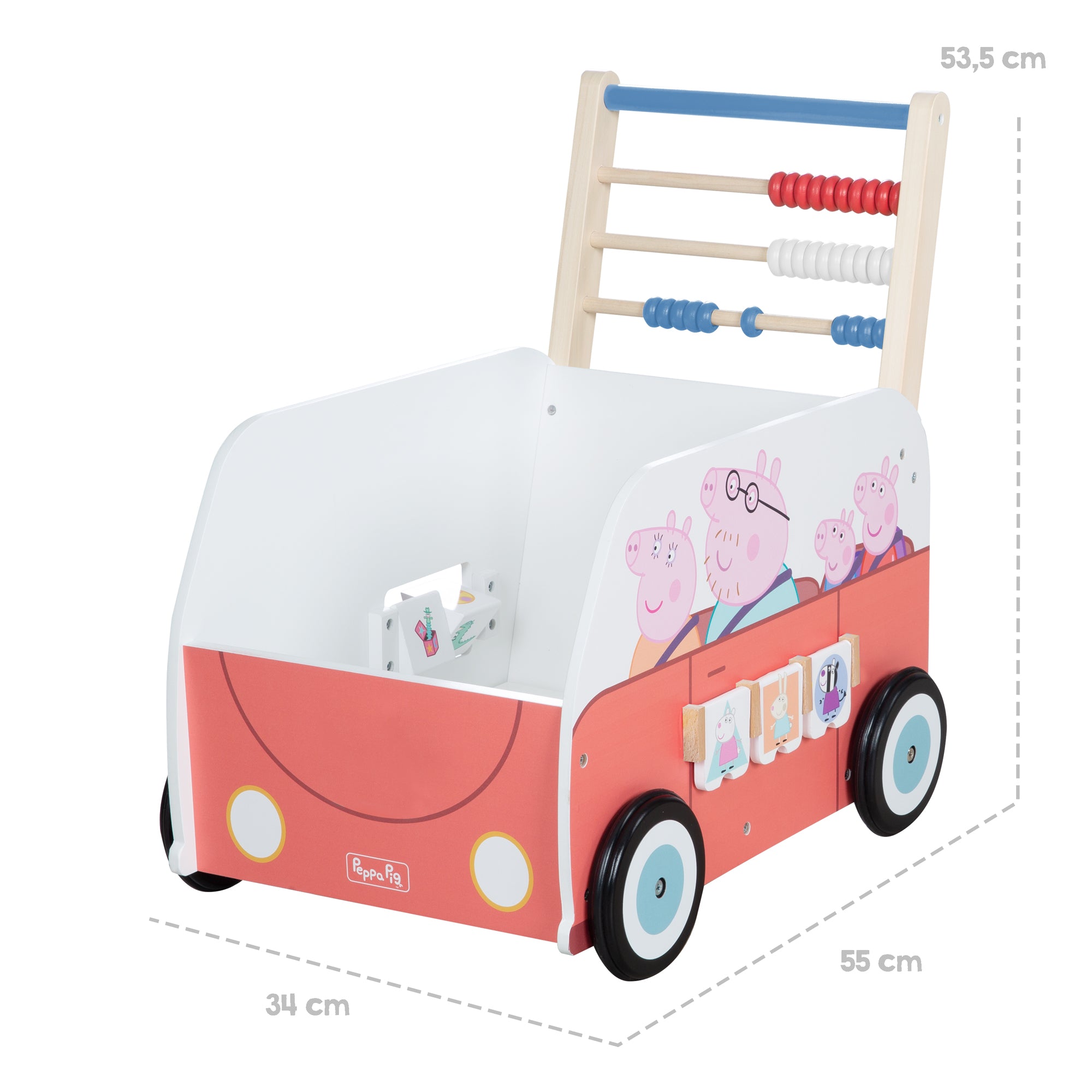 Roba 460157PP1 Bully-Schiebebus Peppa Pig weiß – Puppenmöbel & Häuser - Bild 8 Roba 460157PP1 Bully-Schiebebus Peppa Pig weiß – Puppenmöbel & Häuser - Produktbild 8